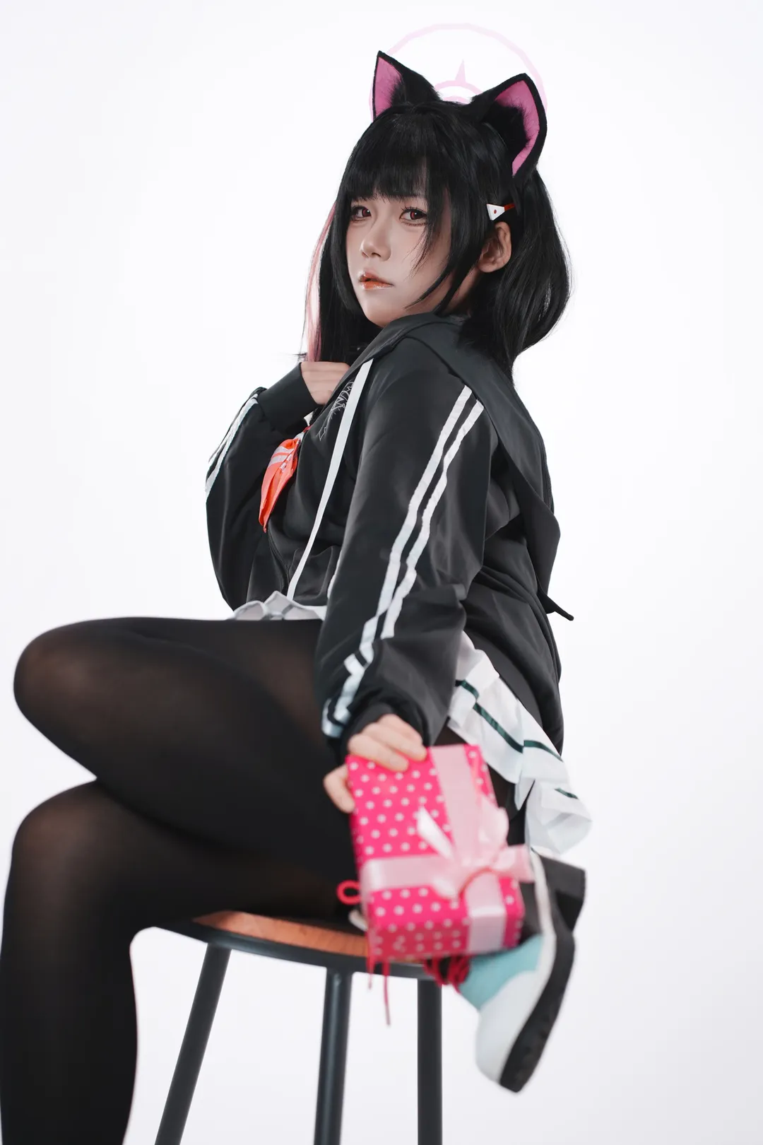 Blue Archive, Kyoyama Kazusa cosplay, Black stockings, Happy New Year, Casual cosplay