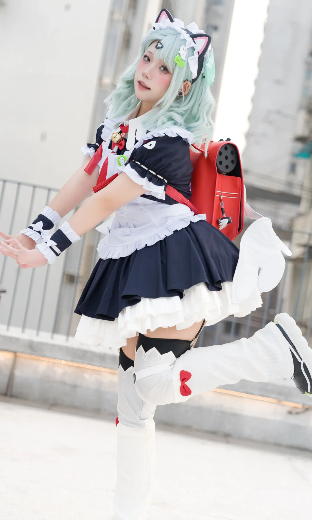 绝区零, 千夏cos, cosplay日常, 天台摄影, 猫耳女仆