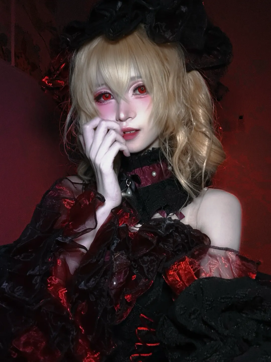 芙蘭朵露cos, cosplay日常, 哥特洛麗塔, 反差萌, 東方project - 第1張