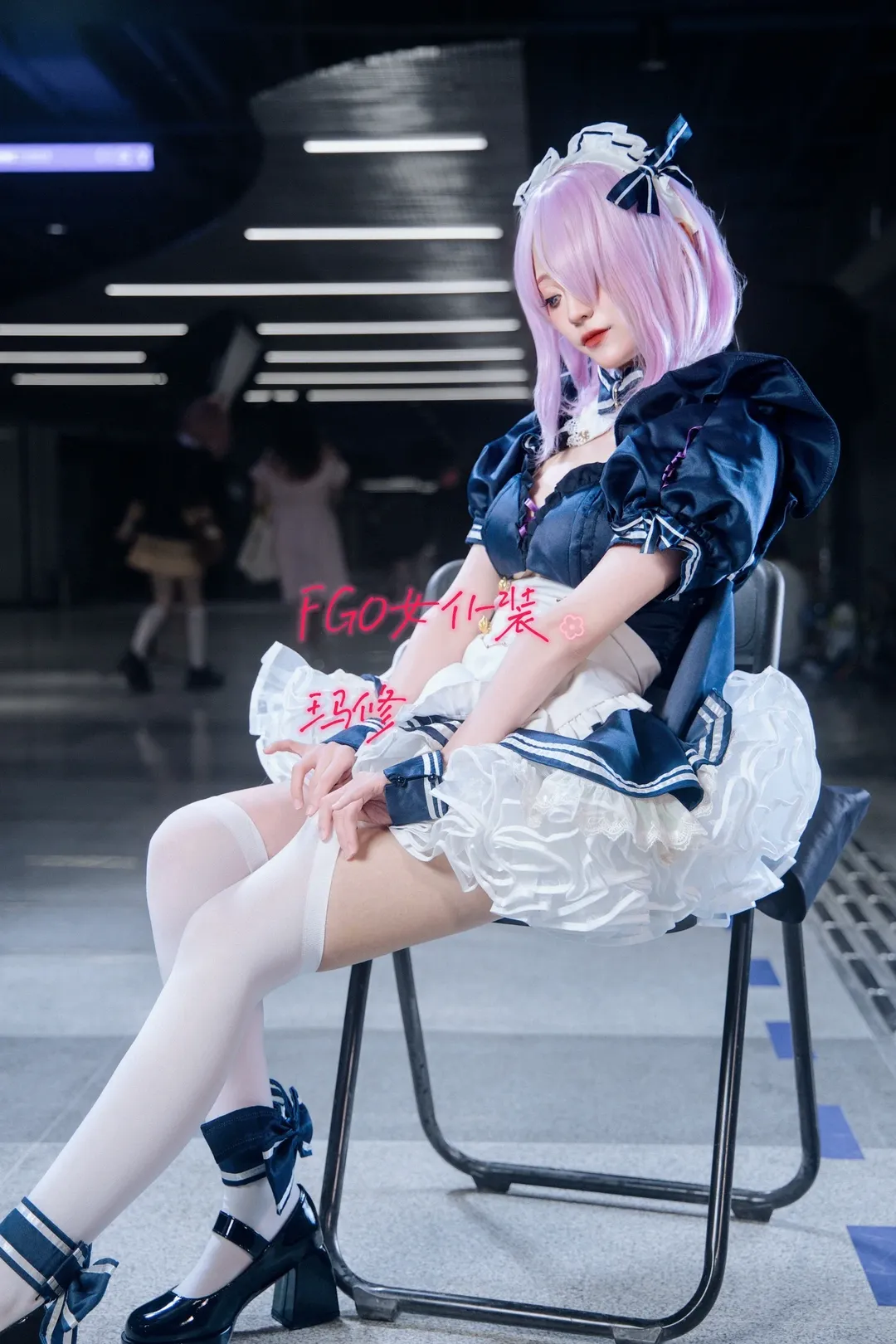 二次元, イベント写真, Fate/Grand Order, マシュコスプレ, 白タイツコスプレ - 1枚目