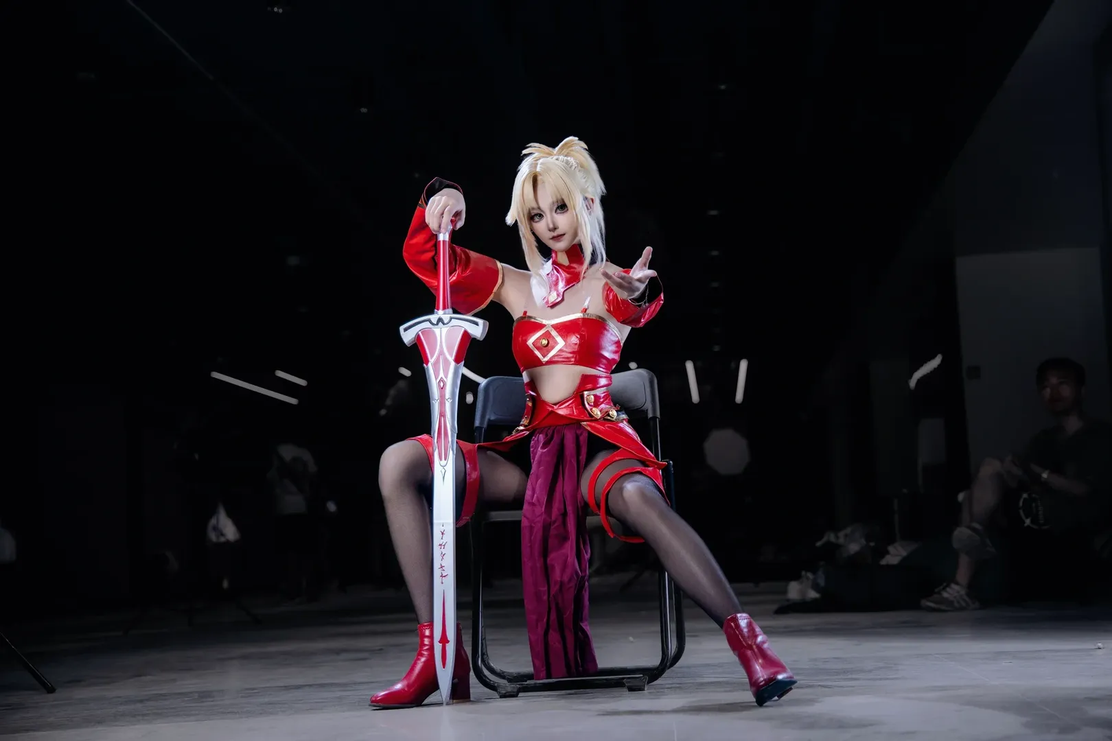 二次元, 漫展, Fate, 黑丝, 莫德雷德cos - 第6张