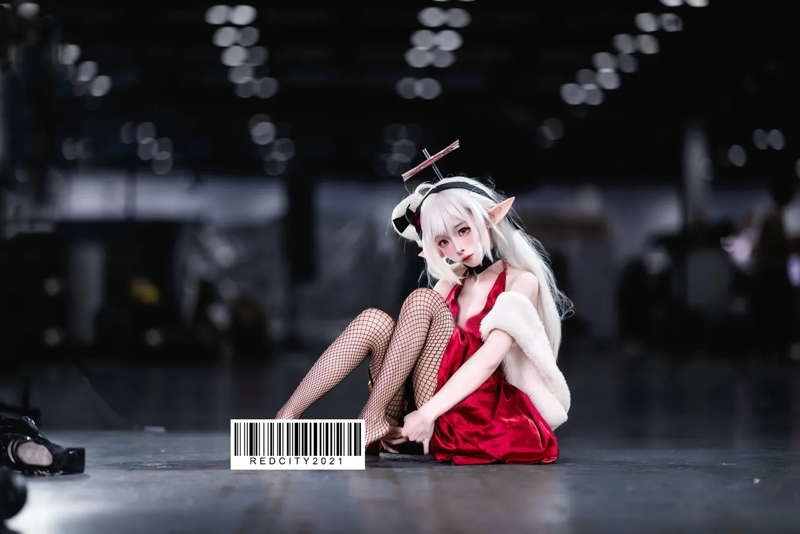 蔚蓝档案, 漫展场照, 二次元cosplay, 礼服睦月cos, 网眼袜cos - 第2张