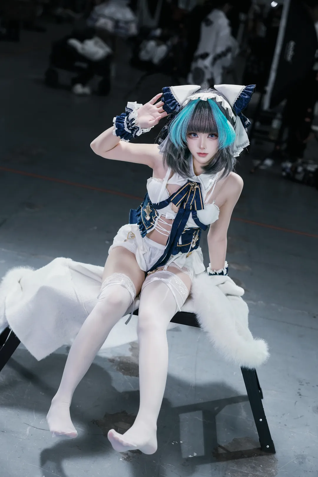 チェシャー コスプレ, アズールレーン, イベント写真, 二次元コスプレ, 白ニーソコーデ