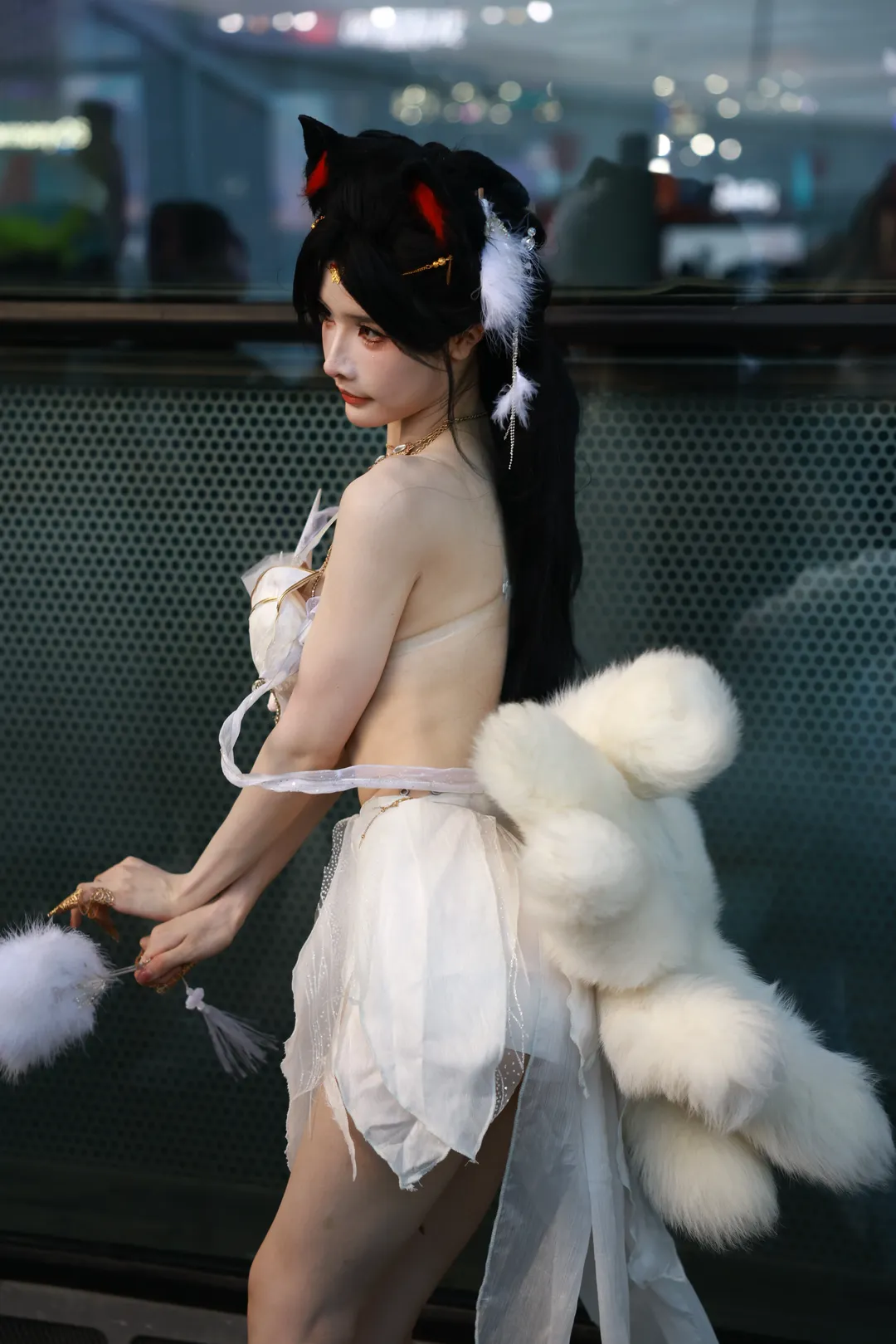 Anime convention cosplay, Anime convention daily life, Stocking outfit, 2026 ChinaJoy, Outdoor photography - Image 7