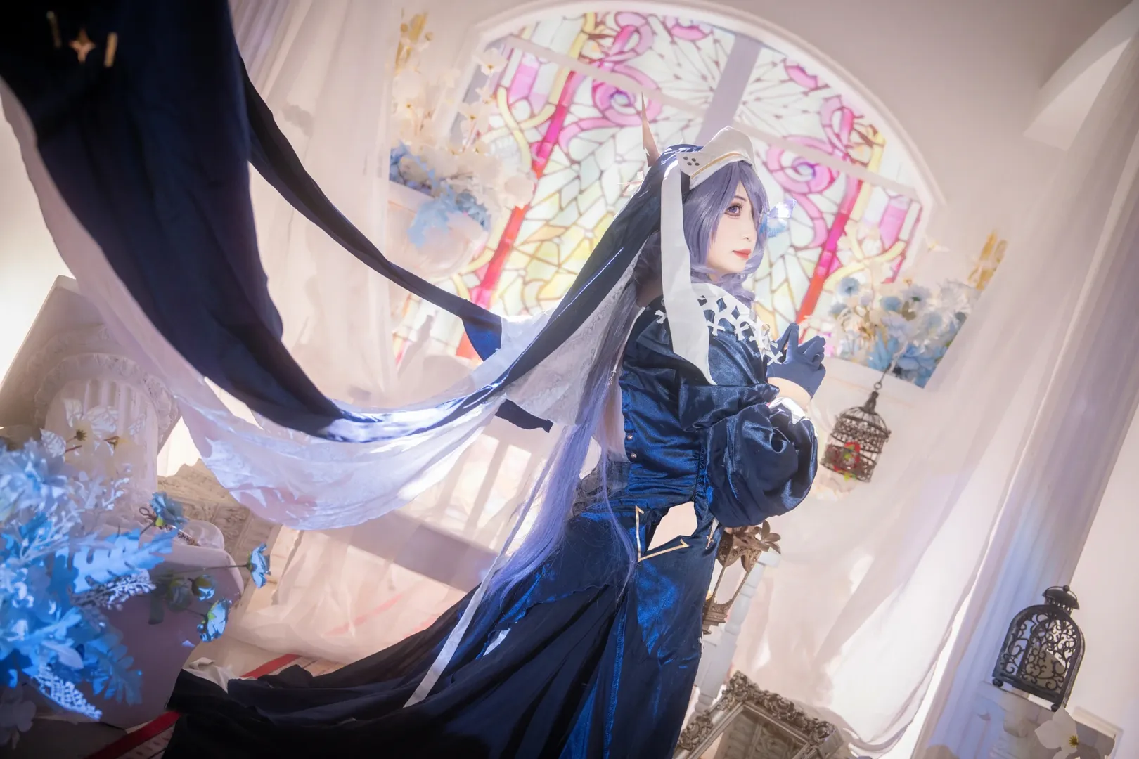 明日方舟, cosplay摄影, 哥特风cos, 絮雨cos, 幽邃隐修