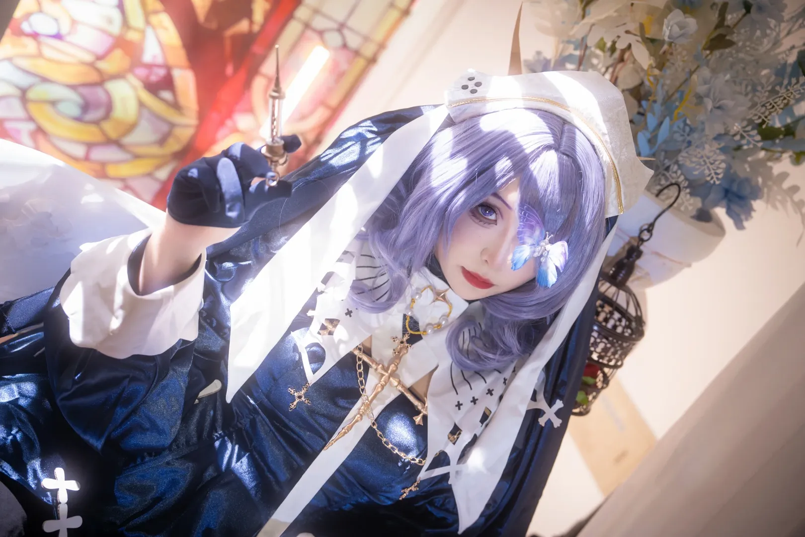 明日方舟, cosplay摄影, 哥特风cos, 絮雨cos, 幽邃隐修 - 第4张