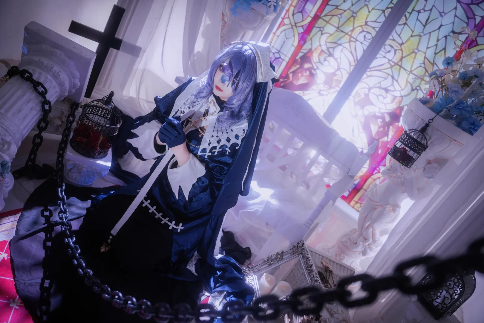 明日方舟, cosplay摄影, 哥特风cos, 絮雨cos, 幽邃隐修 - 第5张