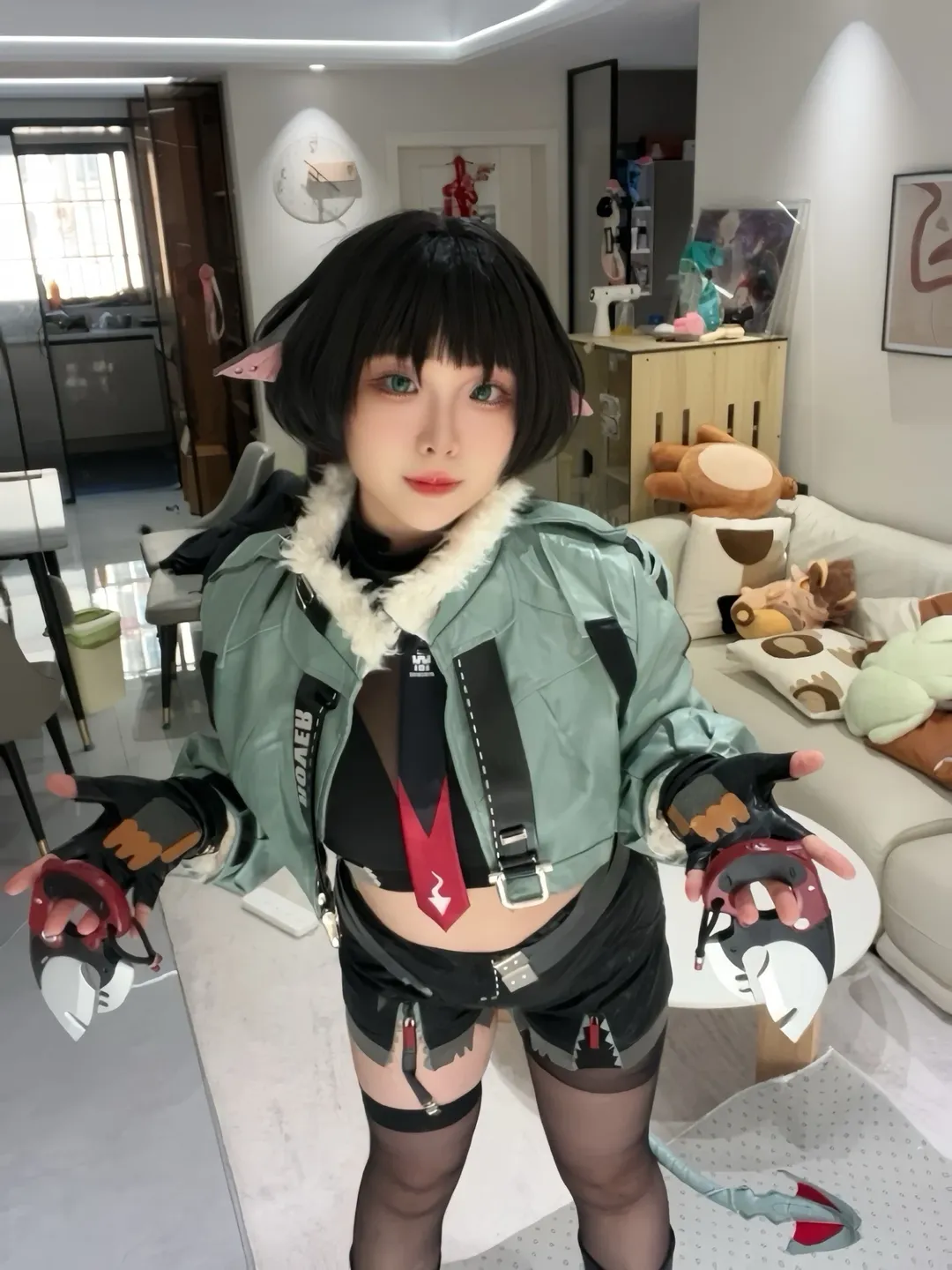 絕區零, 機能風穿搭, 黑絲cos, 貓希人cos, 簡·杜cos