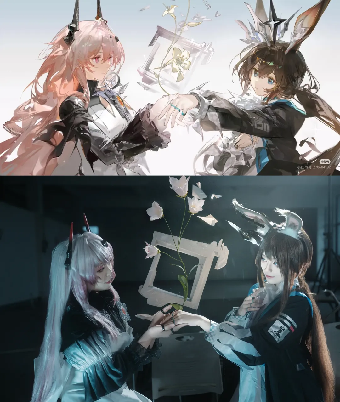 明日方舟, 阿米娅cos, 特蕾西娅cos, 巴别塔, cosplay黑丝 - 第2张
