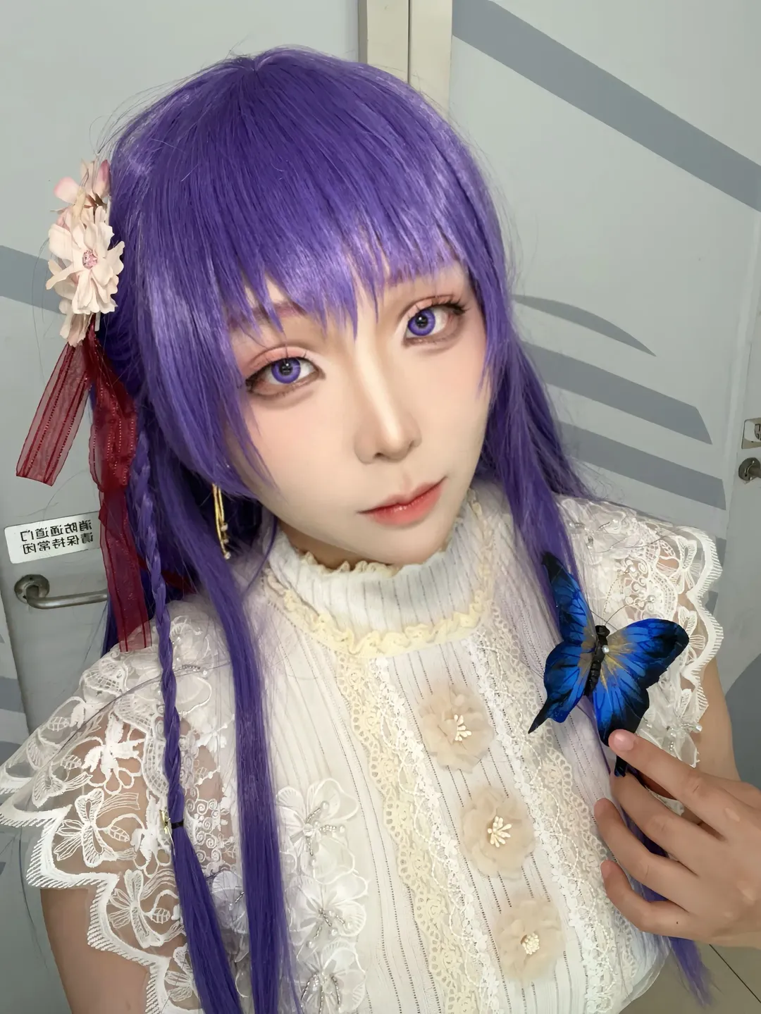 二次元, 间桐樱cos, fate, 紫色假发, 礼服cos