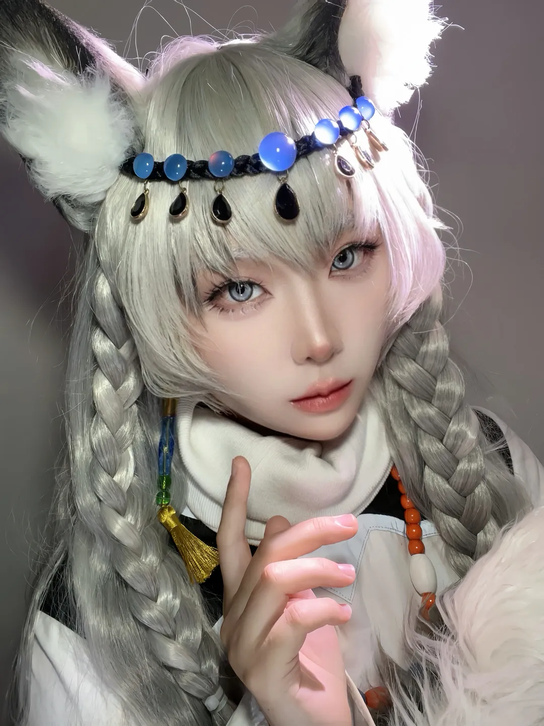 First Snow cosplay, Arknights, Animal ears, Carefree murmurs, Saint of Kjerag