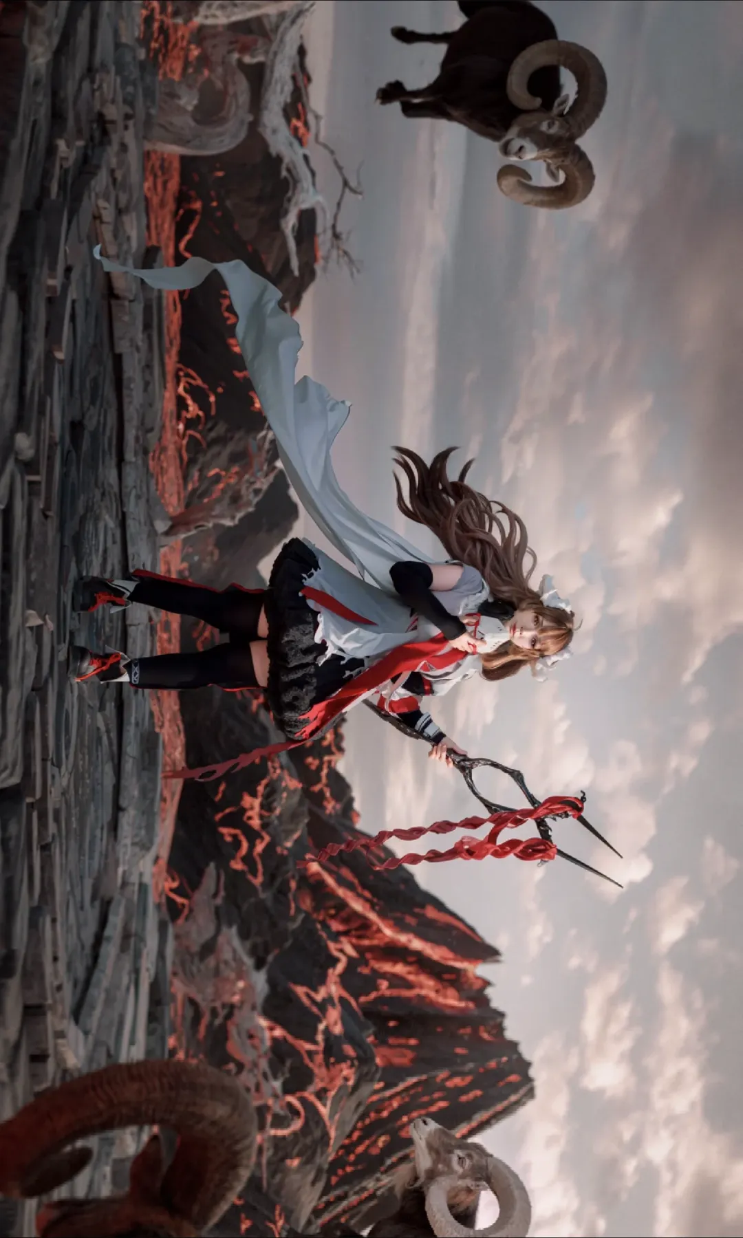 Cosplay摄影, 明日方舟, 艾雅法拉cos, 黑丝袜, 反常光谱cos