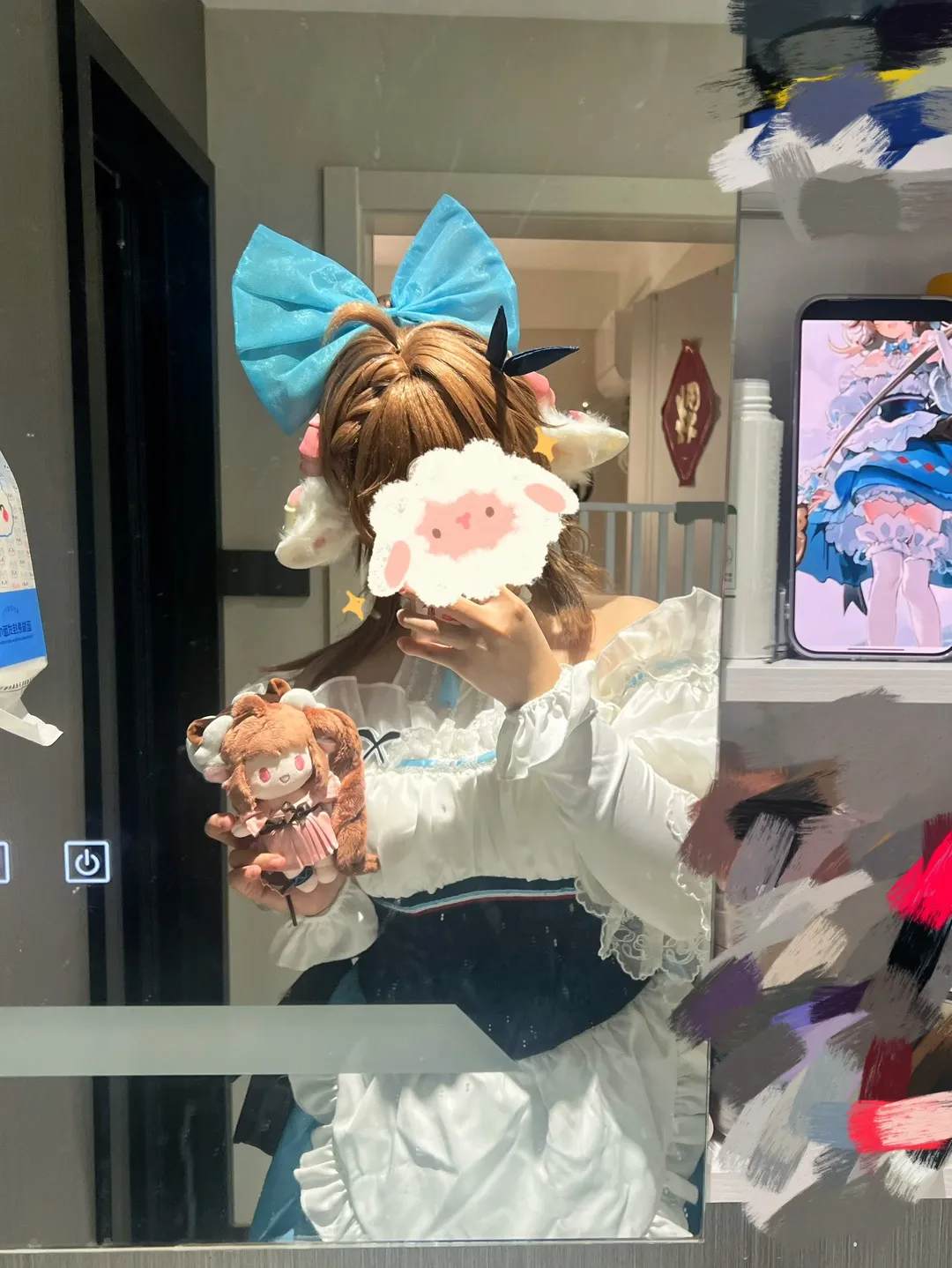 洛丽塔, 明日方舟, 对镜自拍, 纯烬艾雅法拉cos, 野餐