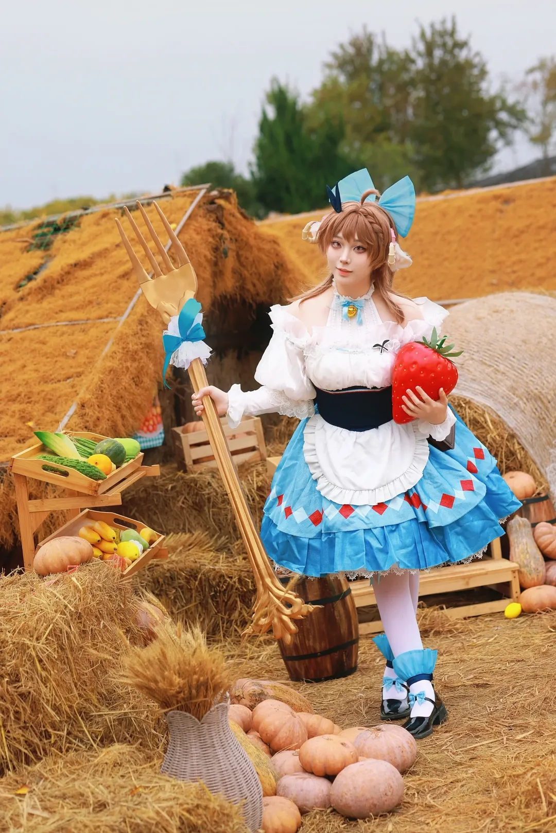 明日方舟, 白丝, 纯烬艾雅法拉cos, 野餐, 秋日