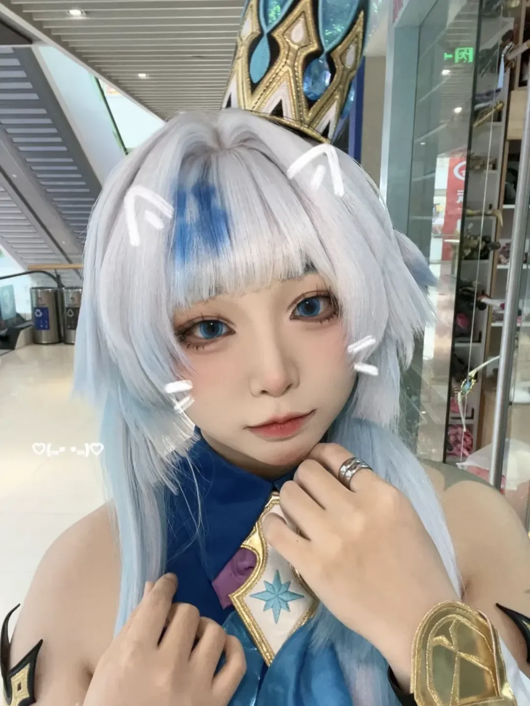 崩坏星穹铁道, 二次元cosplay, 刻律德菈cos, Coser日常, 蓝白假发 - 第2张