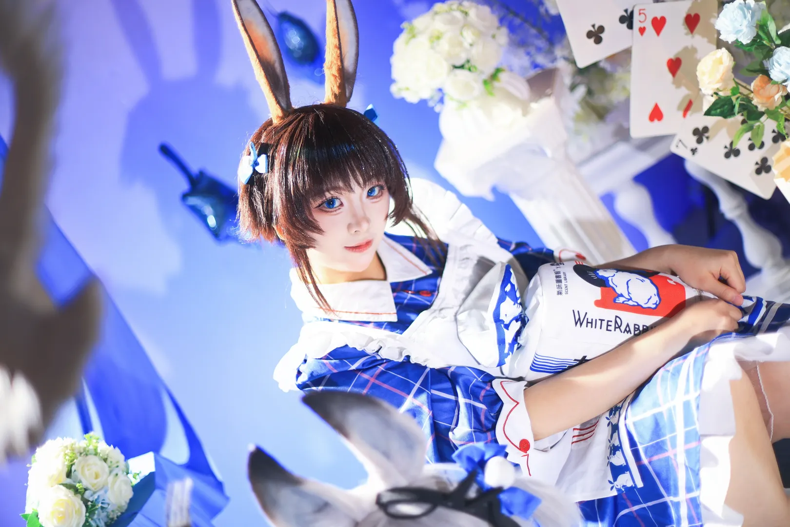明日方舟, 阿米婭cos, cosplay攝影, 大白兔聯動, 霜星cos