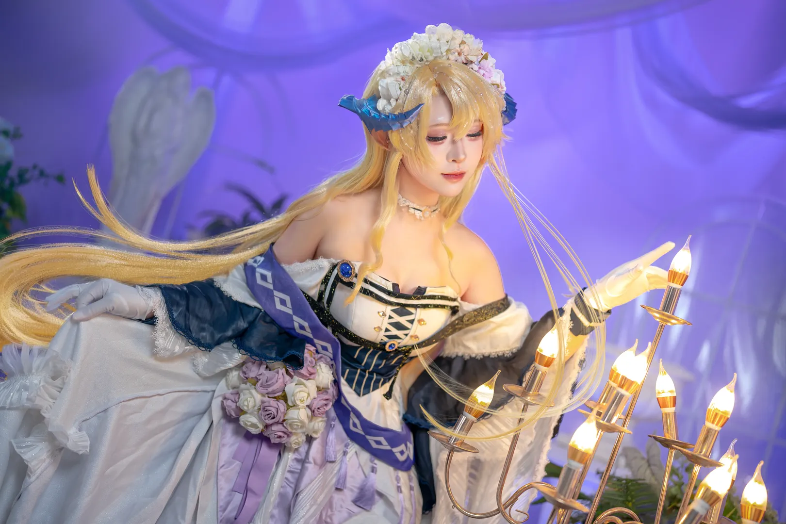アークナイツ, コスプレ撮影, サイラッハ コスプレ, 薫りの品定め, ヴィクトリア風ドレス - 4枚目