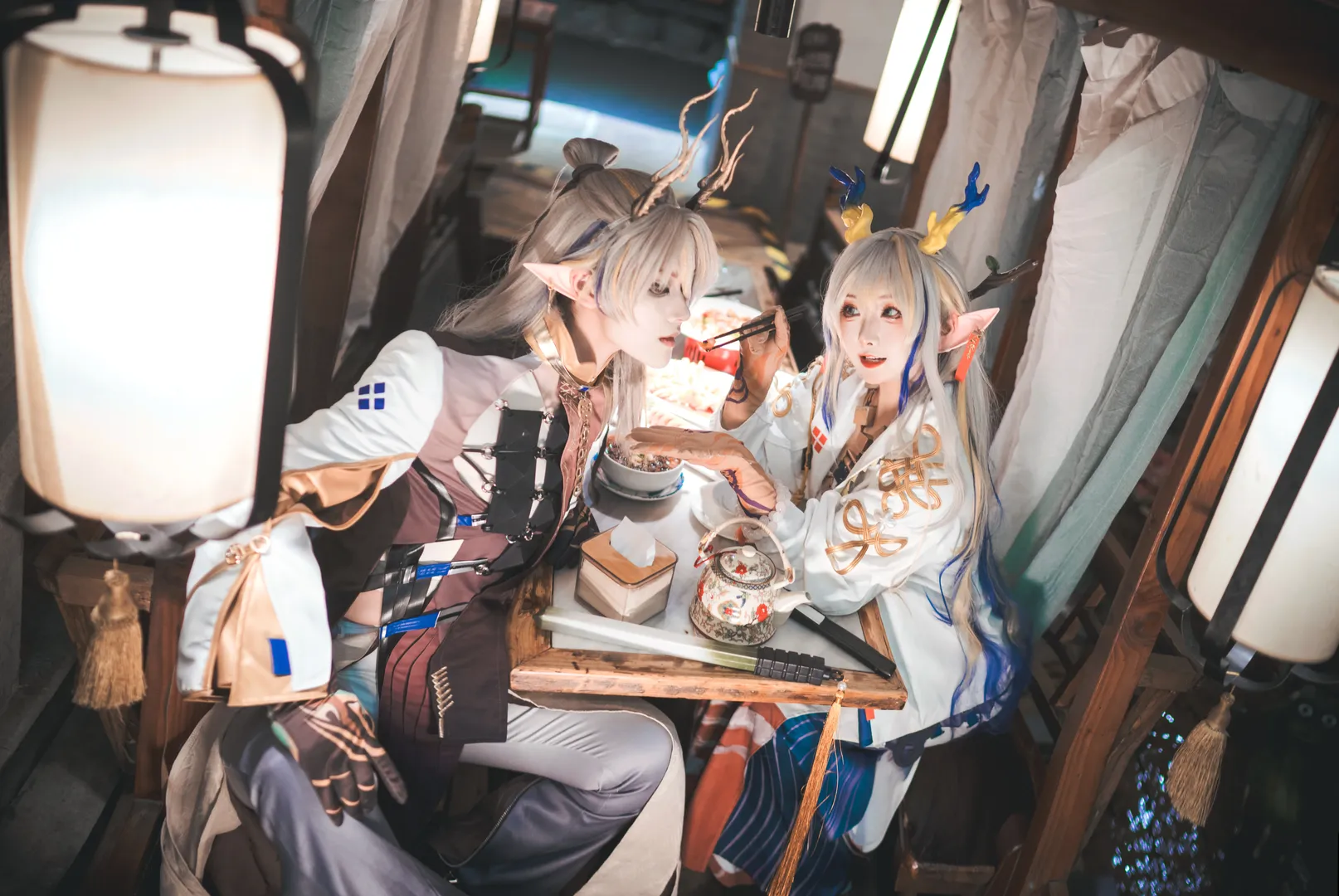 黍cos, 明日方舟, 丝袜, 绩cos, 年夜饭