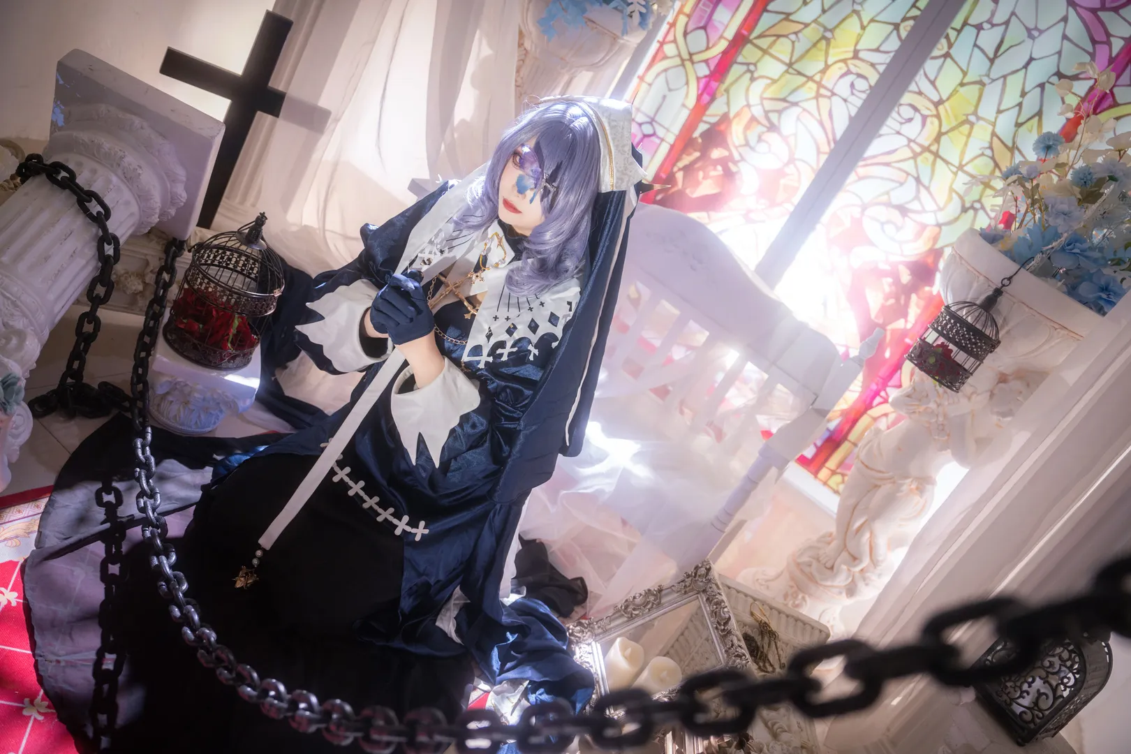 雰囲気のある写真, アークナイツ, コスプレ撮影, ウィスパーレイン コスプレ, シスター衣装 - 1枚目