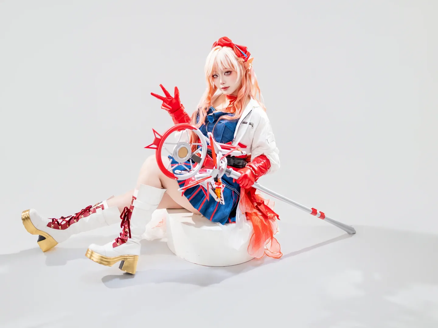 アークナイツ, コスプレ撮影, モモカコスプレ, 舞台少女, 昭和アイドル