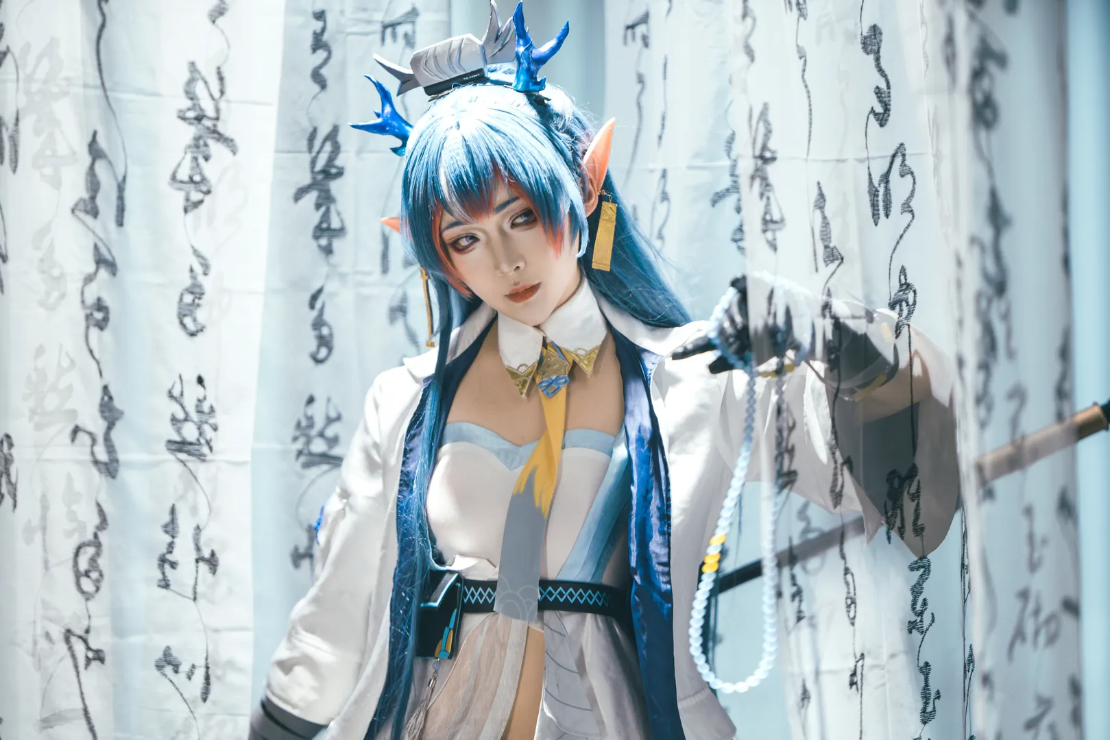 明日方舟, 国风cosplay, 精灵耳cos, 明日方舟令cos, 二次元古风 - 第1张