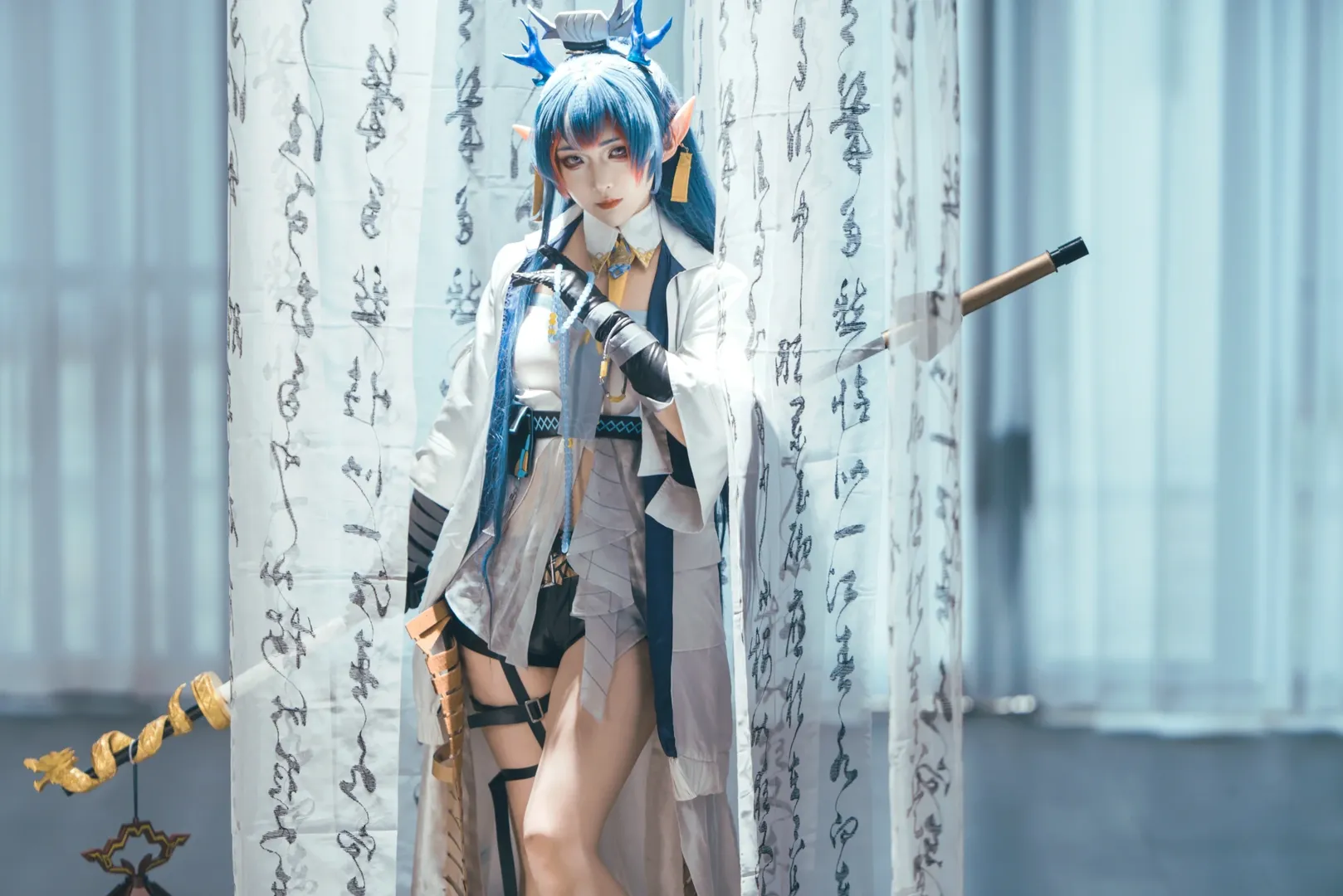 明日方舟, 国风cosplay, 精灵耳cos, 明日方舟令cos, 二次元古风