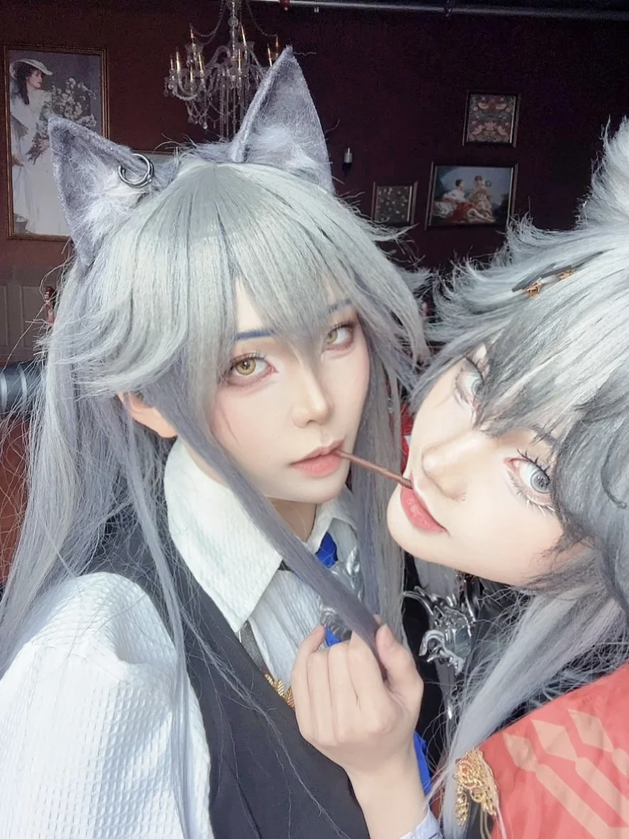 明日方舟, 荒芜拉普兰德, 明日方舟创作者应援计划, 缄默德克萨斯cos, cosplay双狼组合 - 第1张