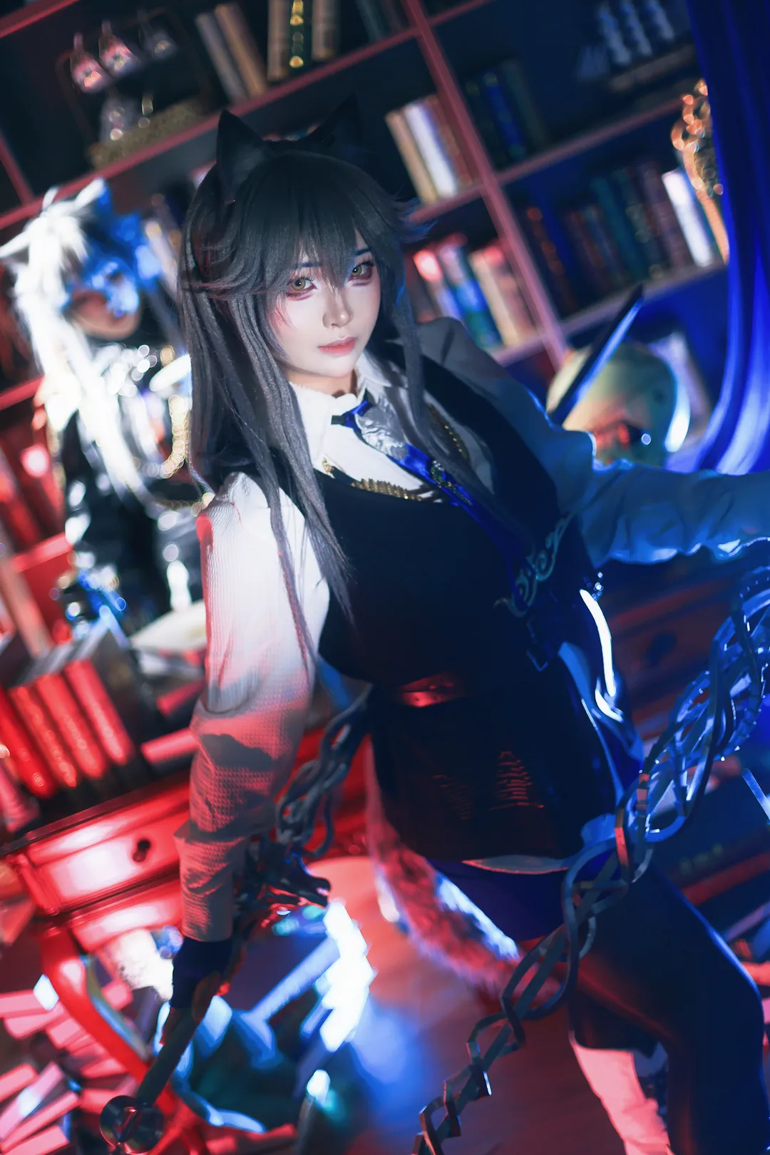 明日方舟, cosplay摄影, 氛围感人像, 泡影苍霆, 缄默德克萨斯cos - 第1张