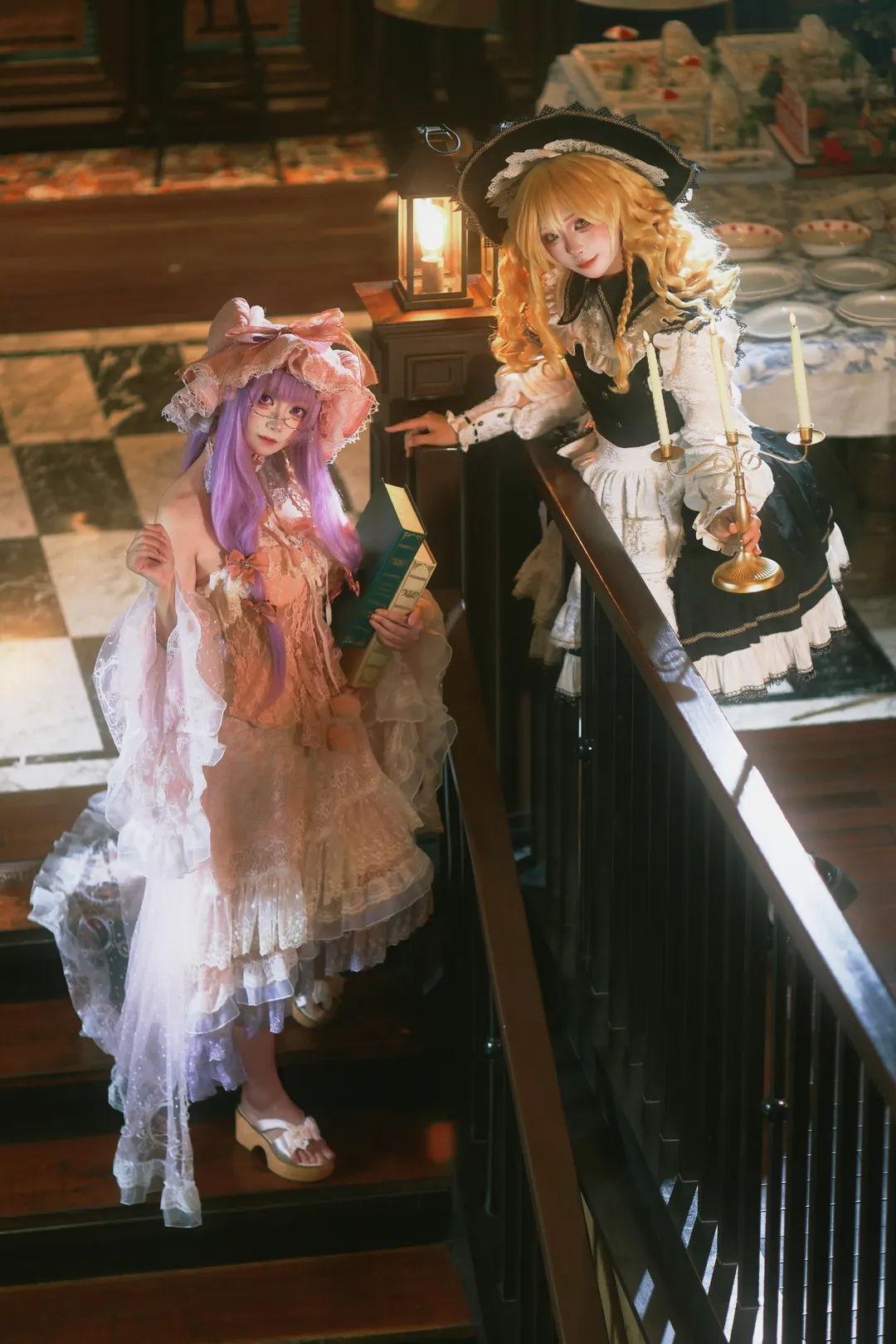 东方project, 雾雨魔理沙cos, 白丝穿搭, 帕秋莉诺蕾姬cos, 复古洛丽塔 - 第2张