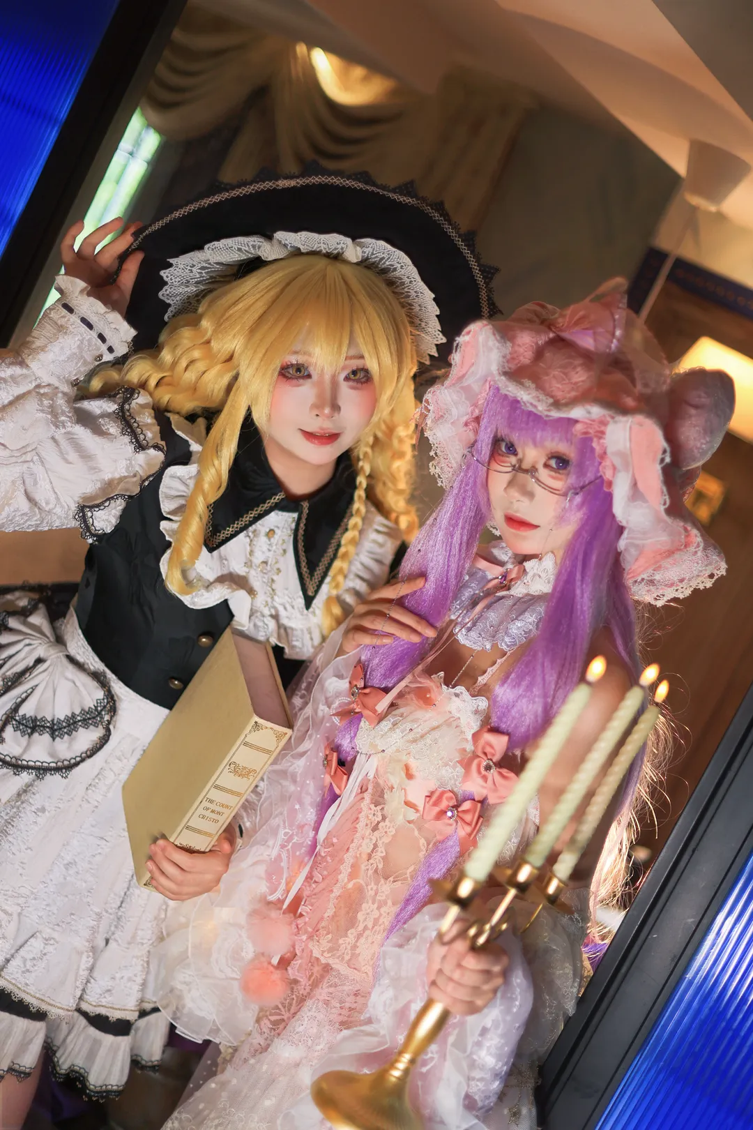 东方project, 雾雨魔理沙cos, 白丝穿搭, 帕秋莉诺蕾姬cos, 复古洛丽塔 - 第3张