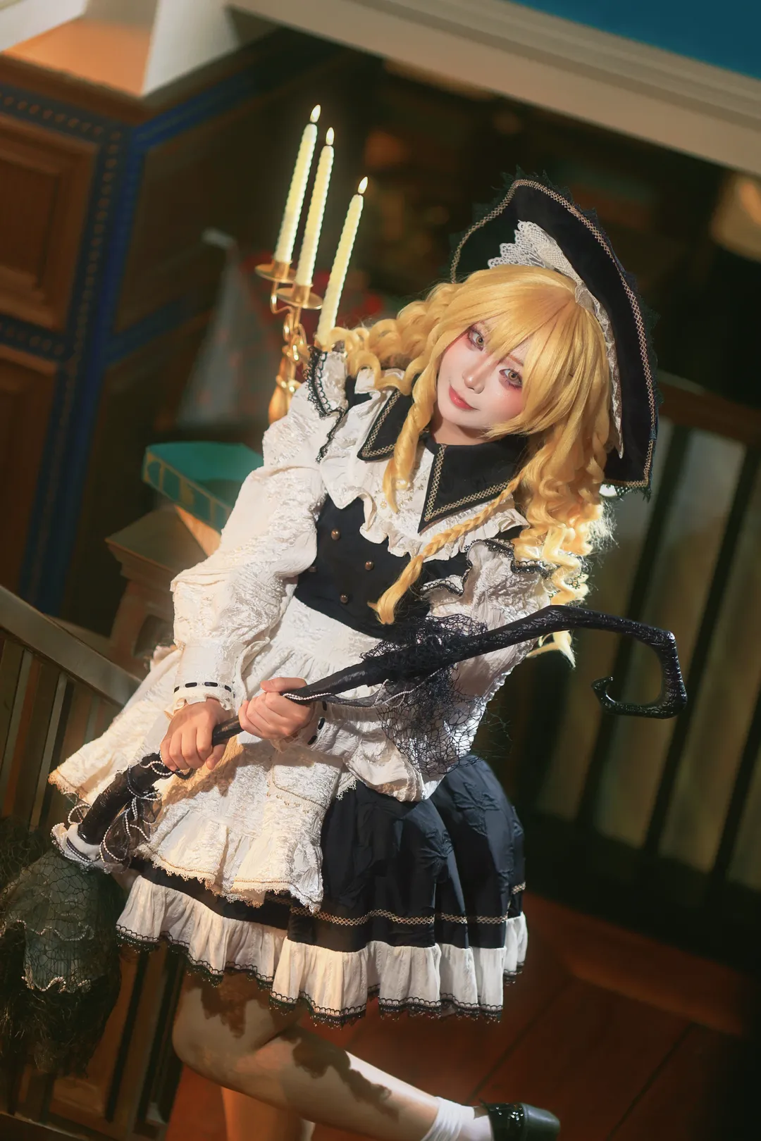 东方project, 雾雨魔理沙cos, 白丝穿搭, 帕秋莉诺蕾姬cos, 复古洛丽塔 - 第4张