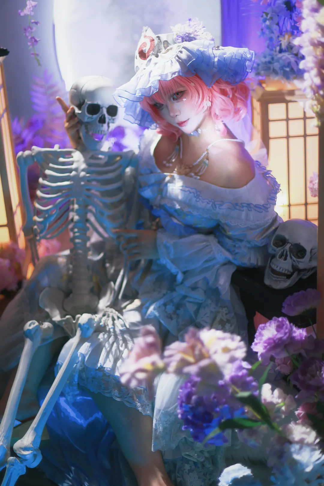 cosplay, 东方project, 西行寺幽幽子cos, 哥特洛丽塔, 亡灵 - 第5张