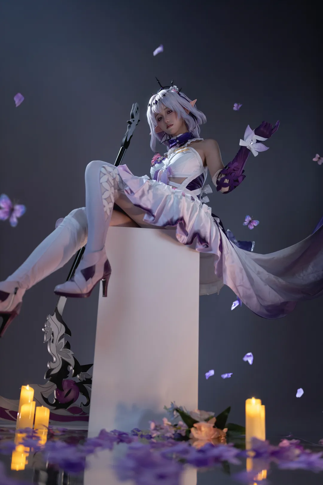 崩壊：スターレイル, キャストリス コスプレ, エルフ耳, コスプレ撮影, ストッキングコーデ - 2枚目
