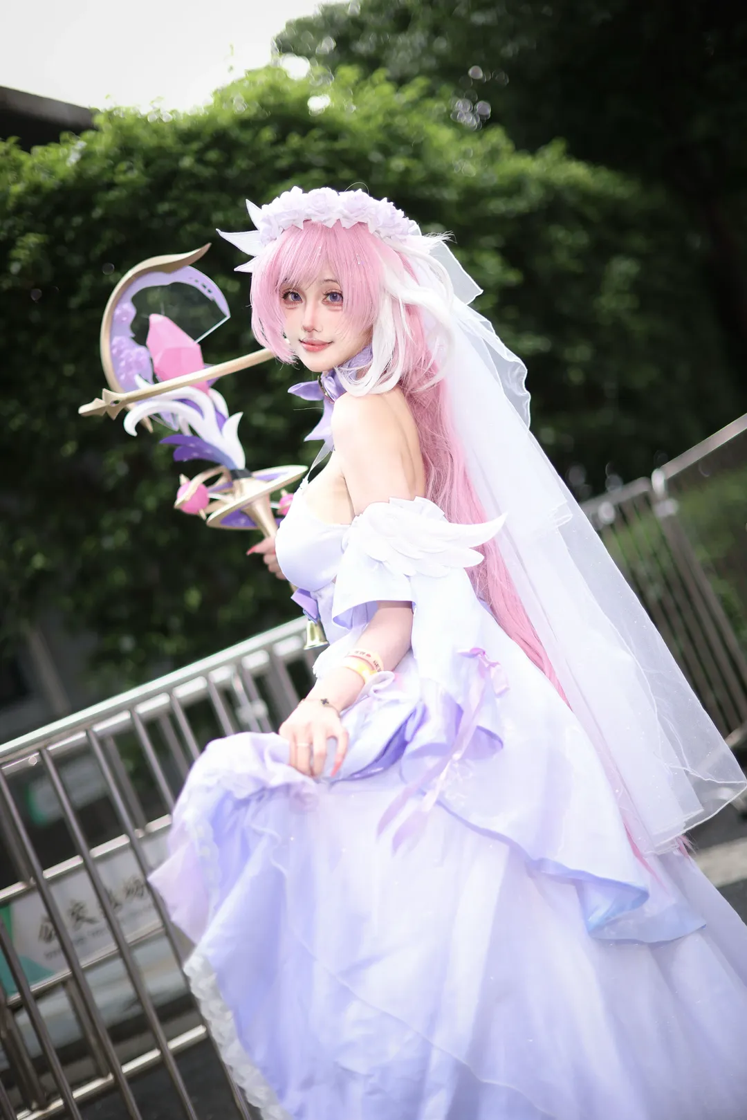 Elysia Cosplay, cosplay, Firefly ACG Expo, Honkai Impact 3rd, White stockings - Image 1