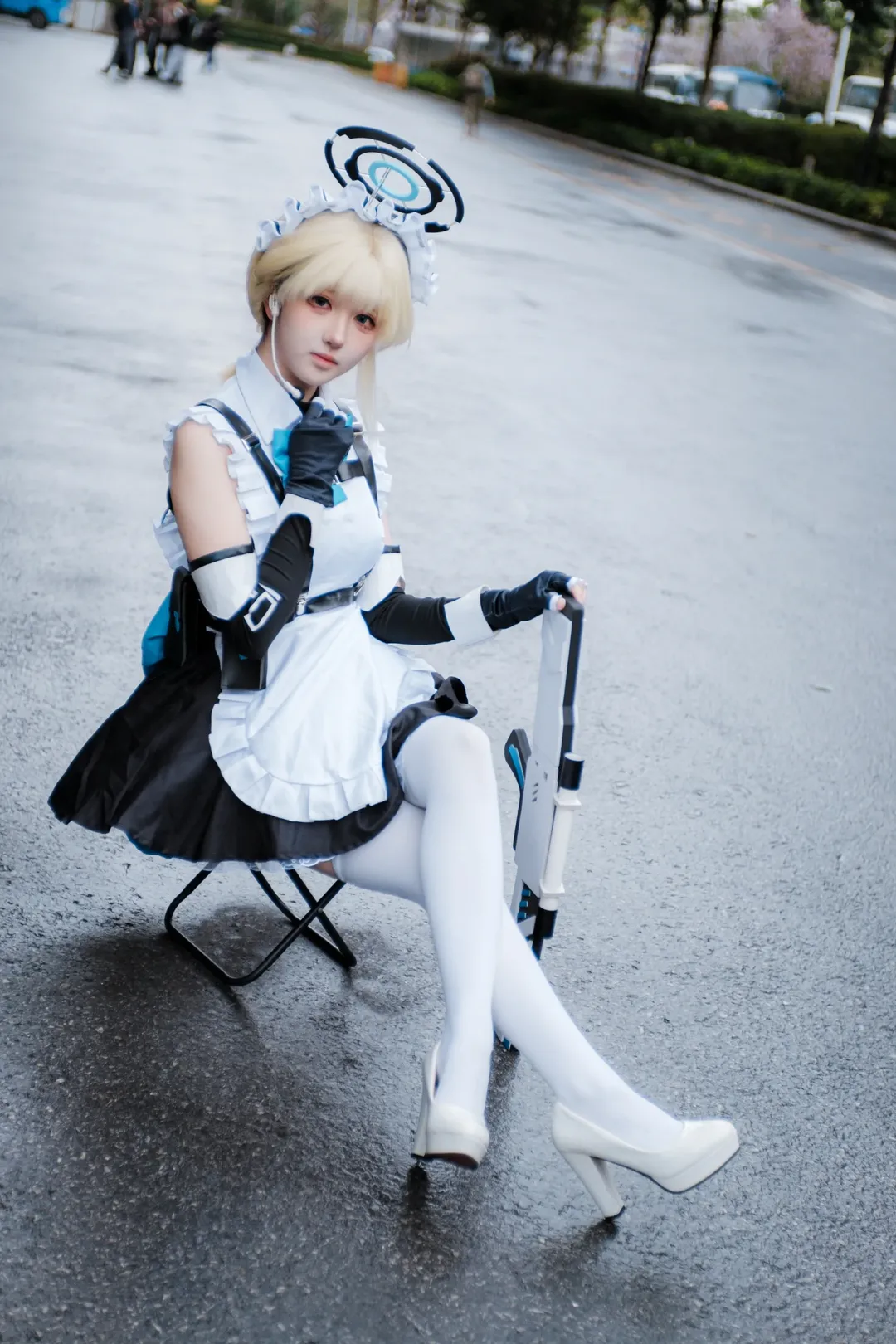 cosplay, 蔚蓝档案, 广州漫展, 白丝, 飞鸟马时cos