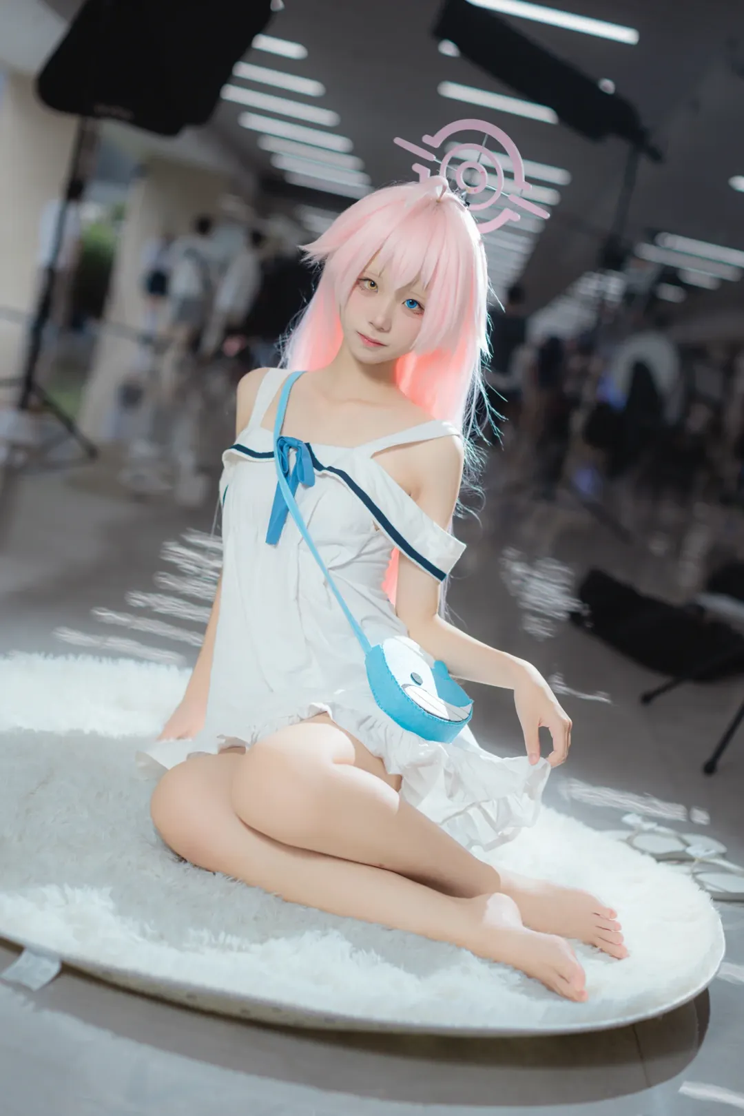 Blue Archive, Convention photo, Convention photos, Pink wig, Hoshino cosplay - Image 4