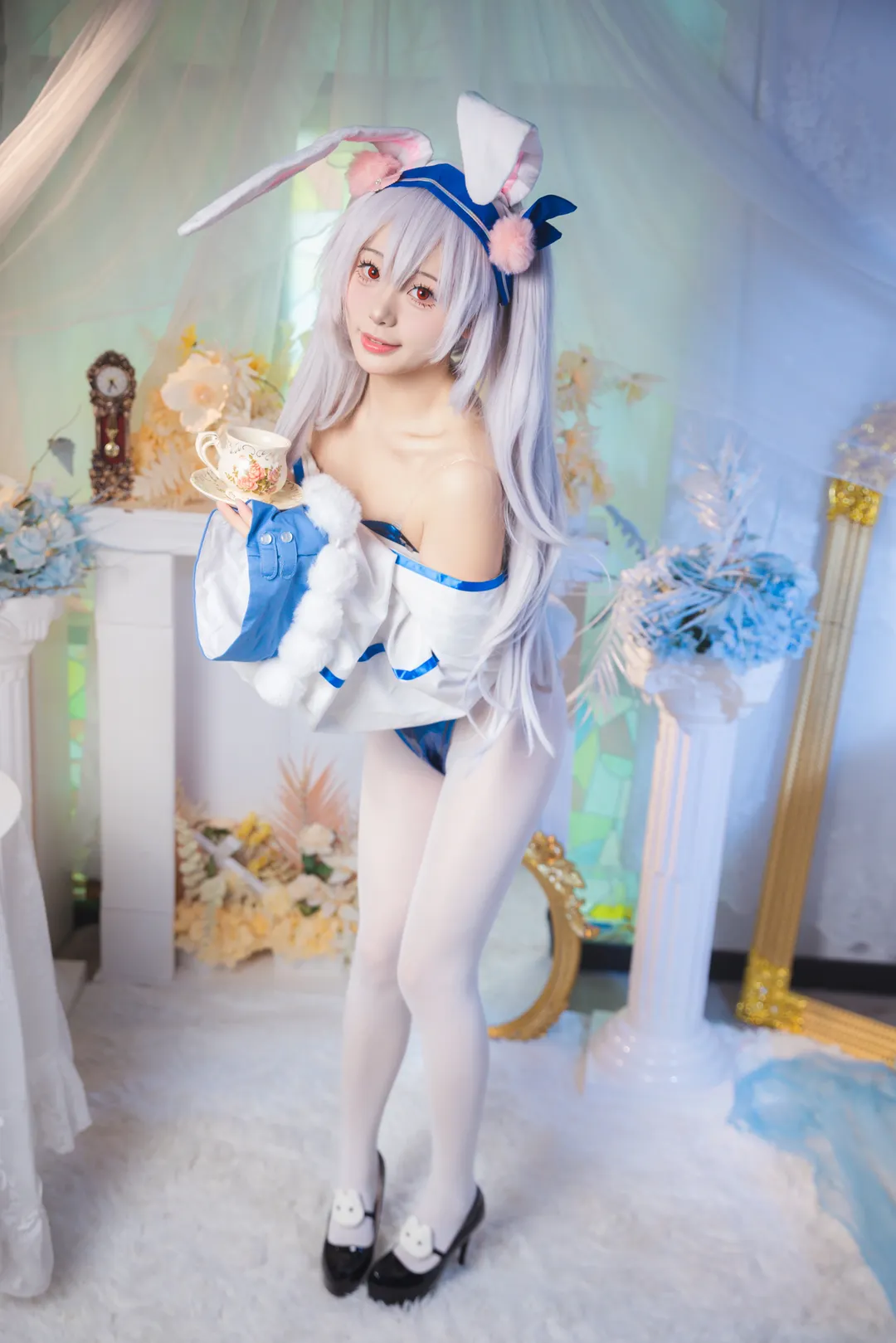 cosplay, 碧蓝航线, 拉菲cos, 甜妹, 白丝 - 第2张