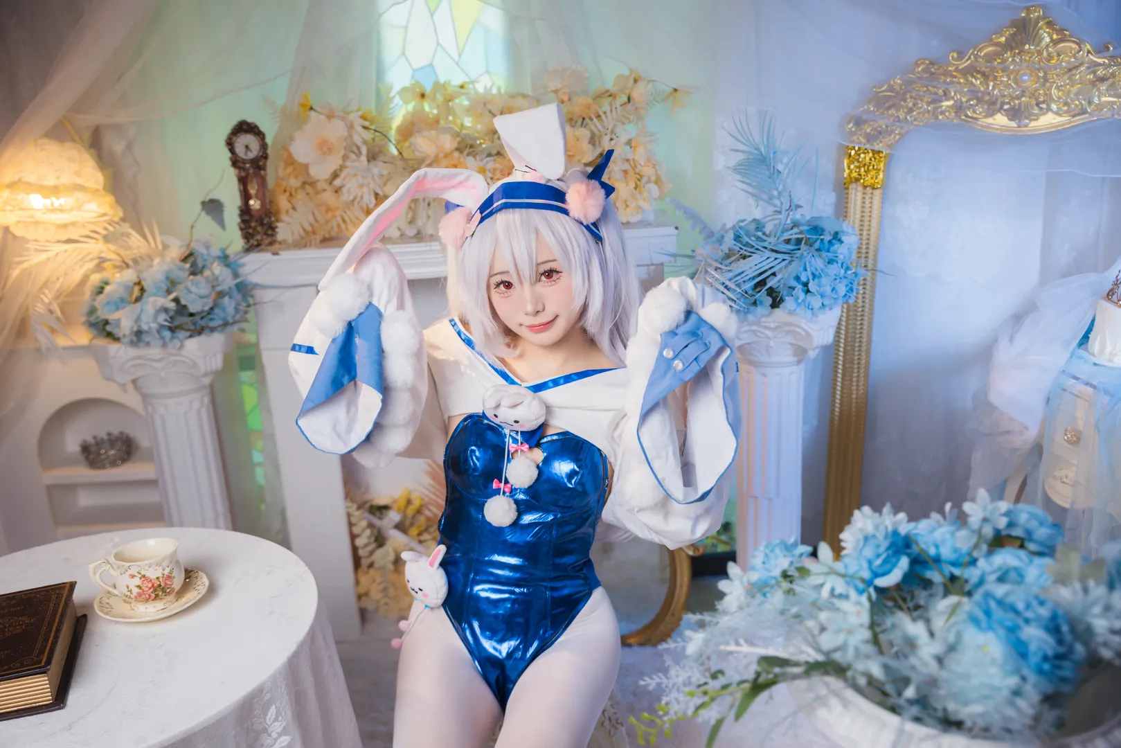 cosplay, 碧蓝航线, 拉菲cos, 甜妹, 白丝 - 第4张