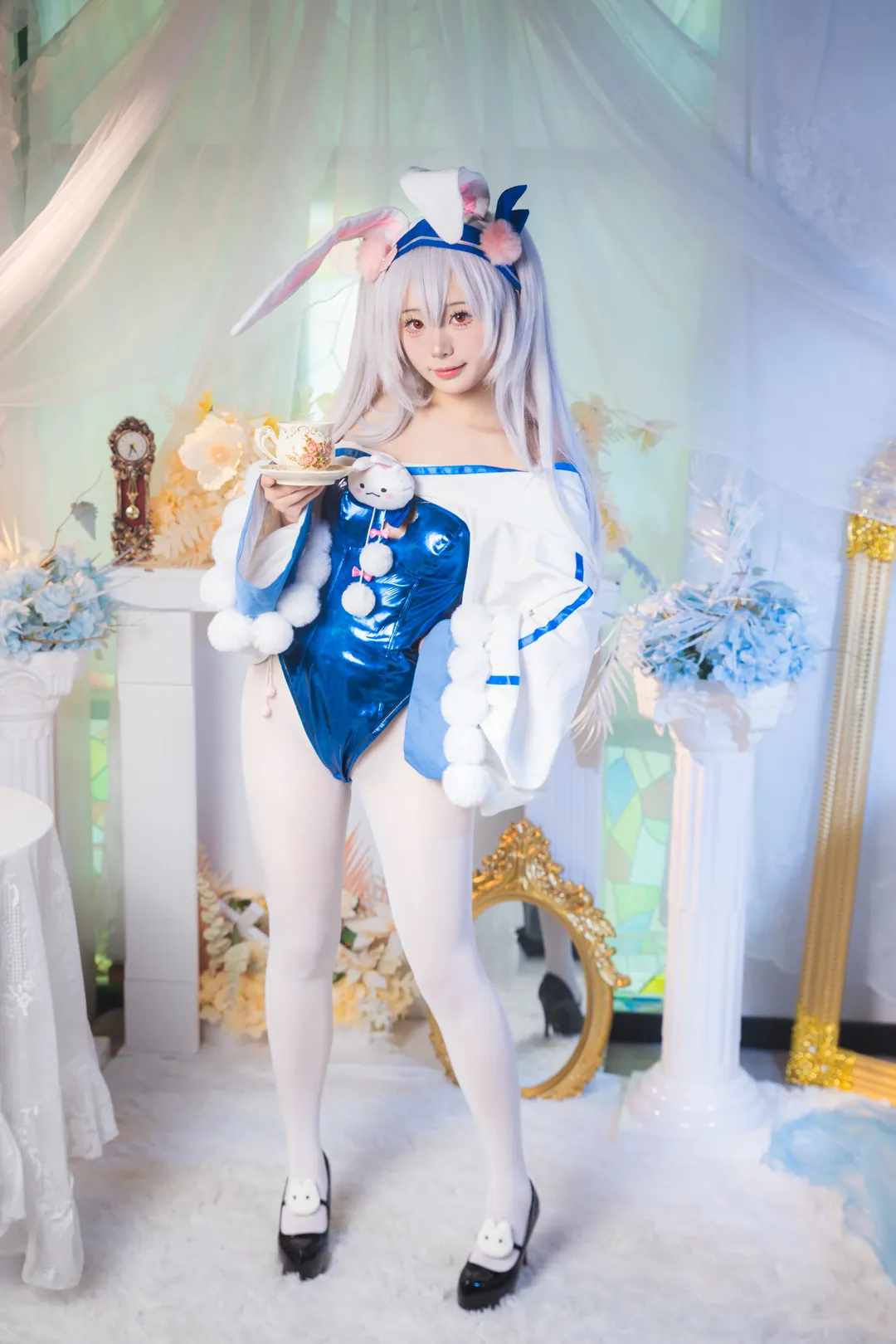 cosplay, 碧蓝航线, 拉菲cos, 甜妹, 白丝 - 第5张