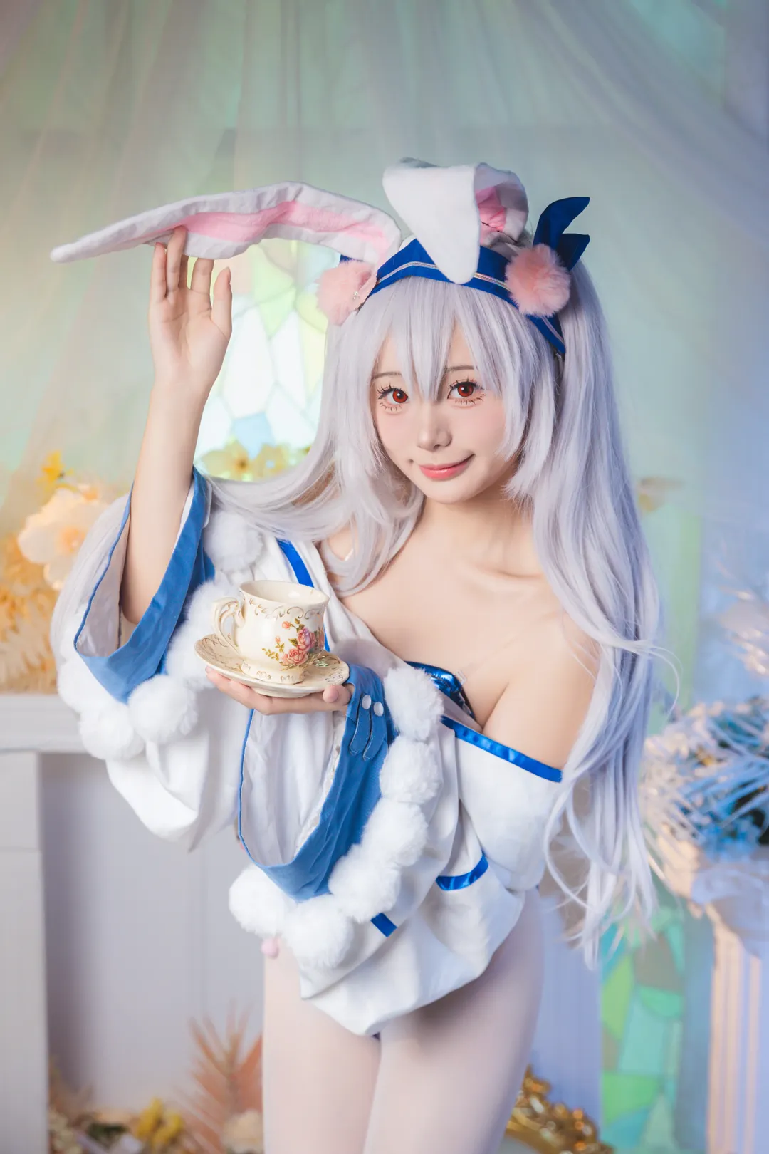 cosplay, 碧蓝航线, 拉菲cos, 甜妹, 白丝 - 第6张