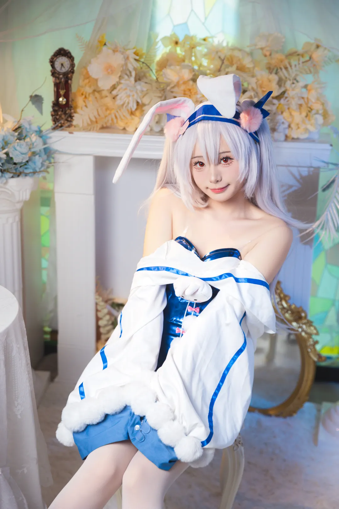 cosplay, 碧蓝航线, 拉菲cos, 甜妹, 白丝 - 第7张
