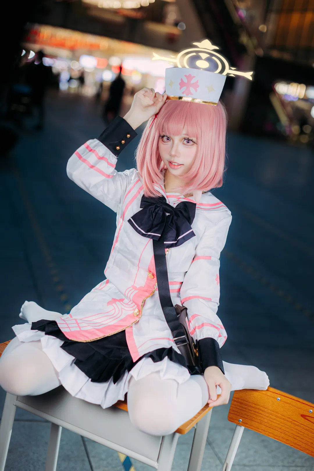 ブルーアーカイブ, イベント写真, 可愛い女の子, 白ストッキング, セリナ コスプレ - 3枚目