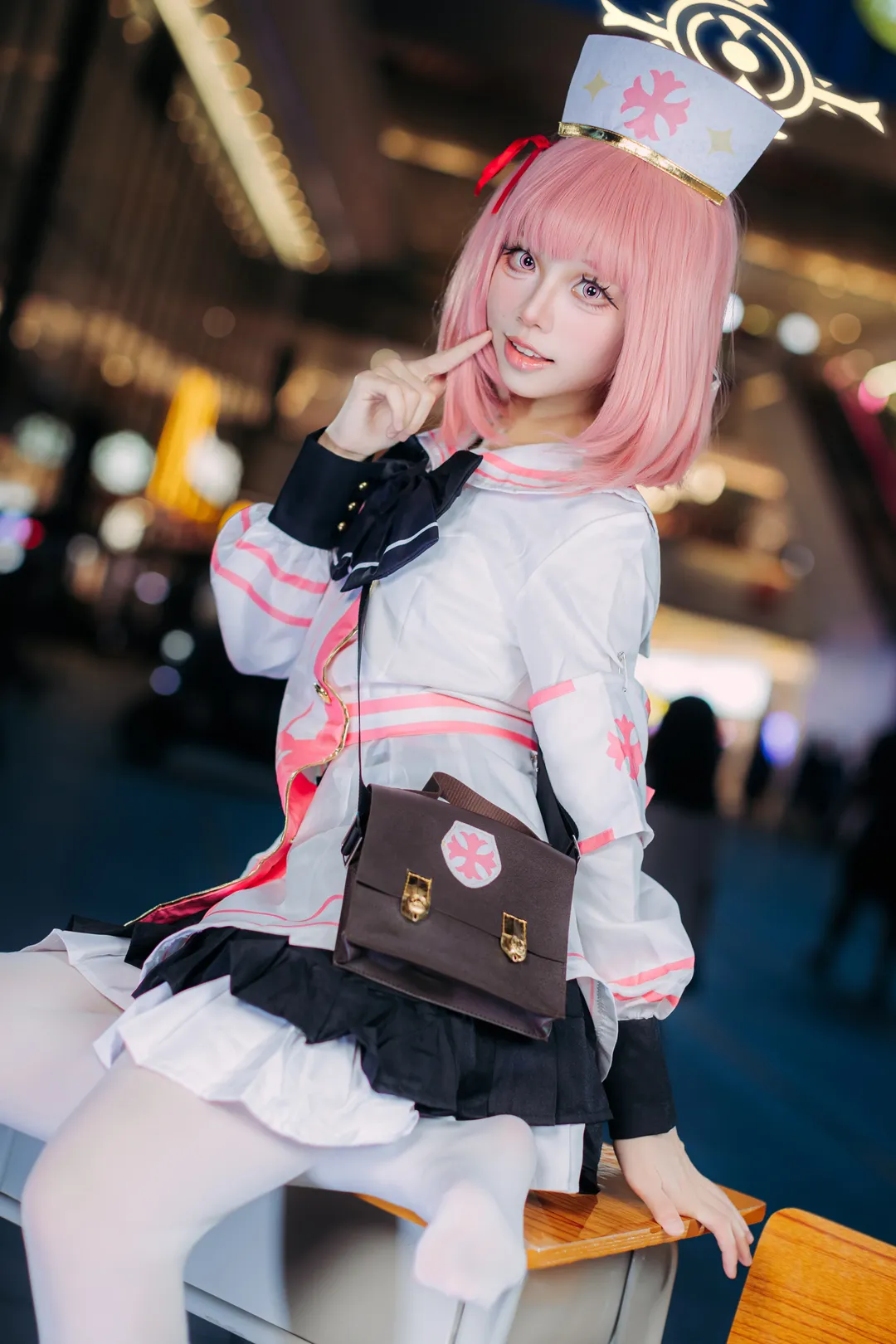 ブルーアーカイブ, イベント写真, 可愛い女の子, 白ストッキング, セリナ コスプレ - 5枚目