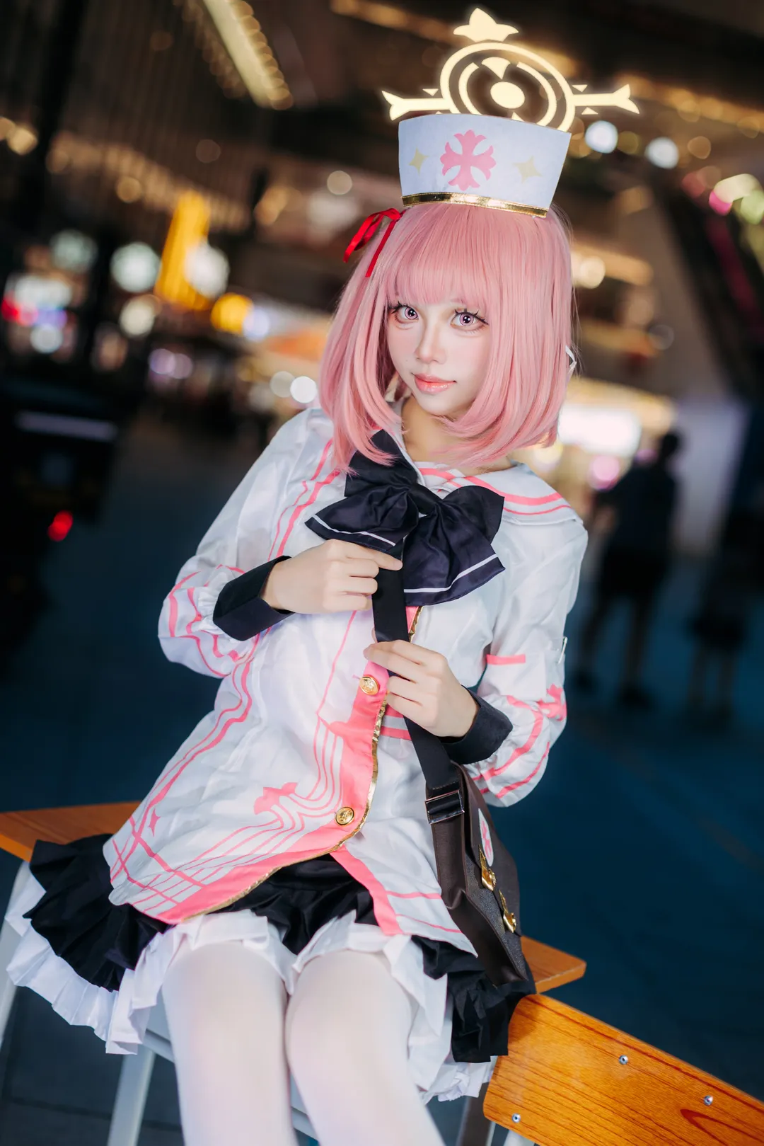 ブルーアーカイブ, イベント写真, 可愛い女の子, 白ストッキング, セリナ コスプレ - 7枚目