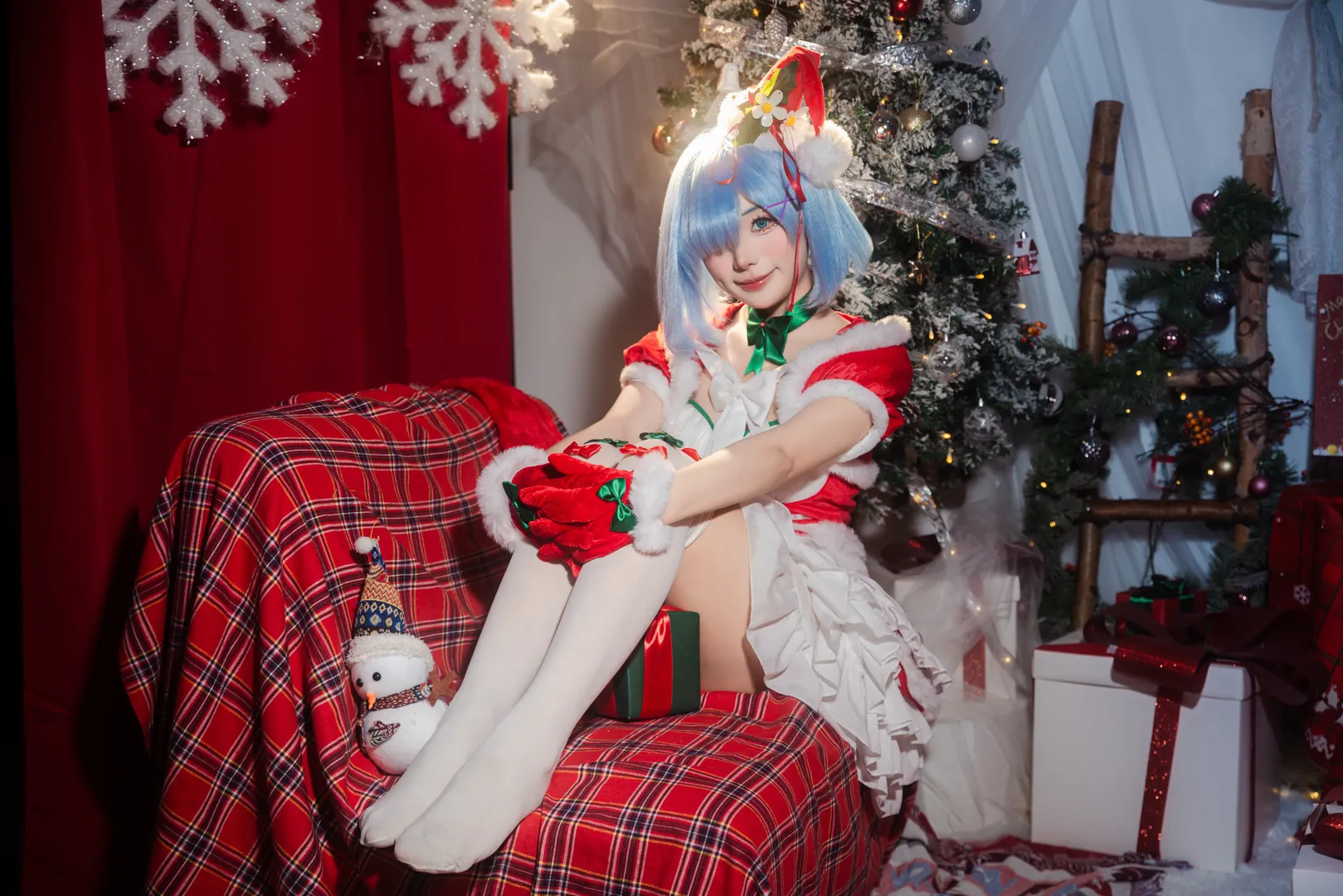 从零开始的异世界生活, 白丝, 圣诞, cosplay正片, 雷姆cos - 第17张