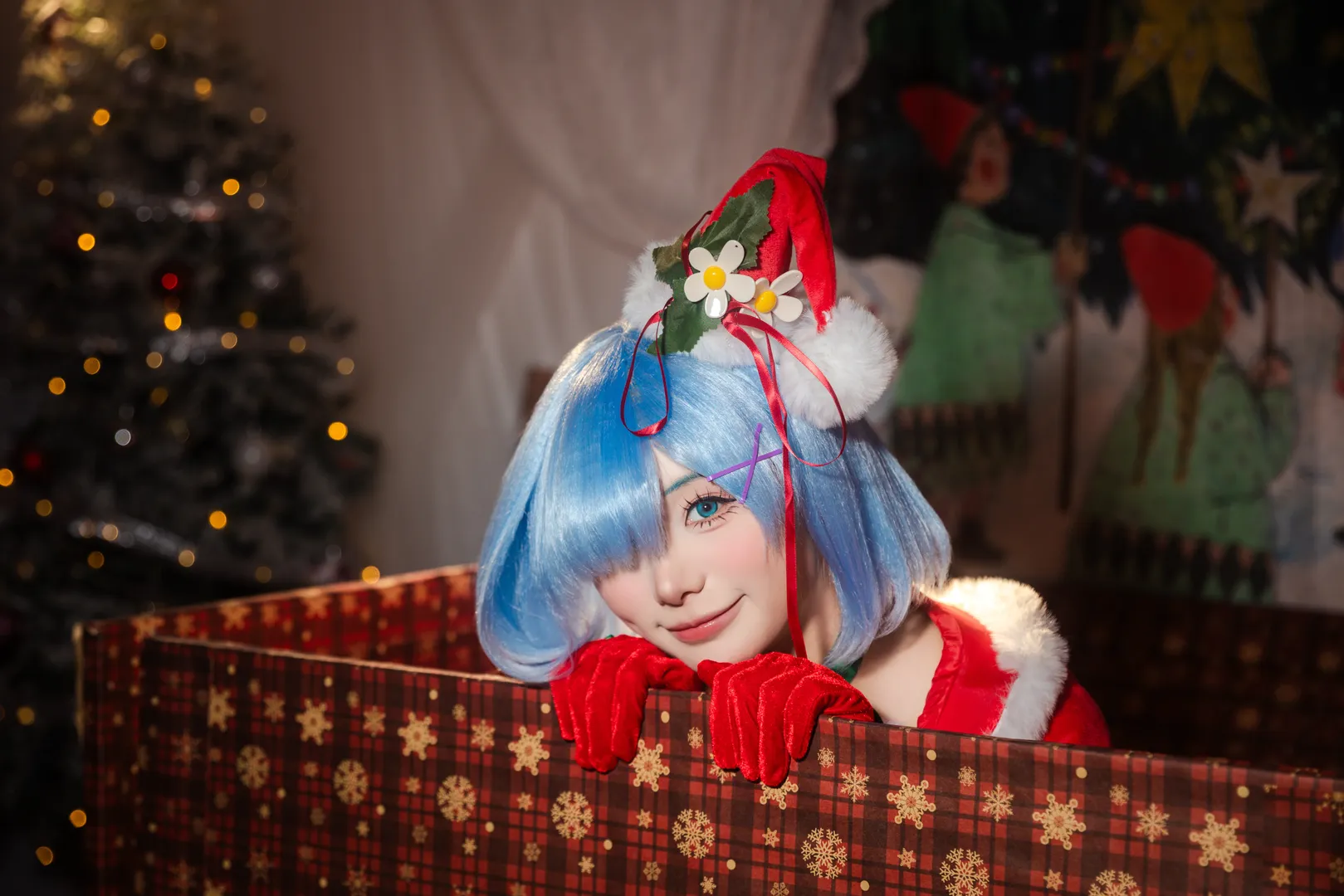 从零开始的异世界生活, 白丝, 圣诞, cosplay正片, 雷姆cos - 第4张
