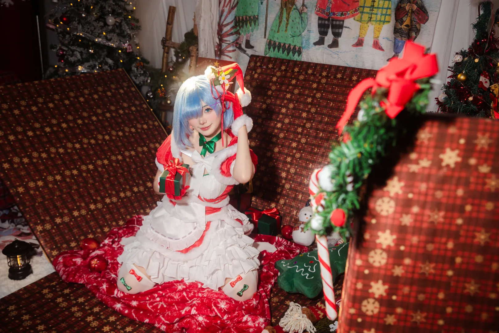 从零开始的异世界生活, 白丝, 圣诞, cosplay正片, 雷姆cos - 第5张