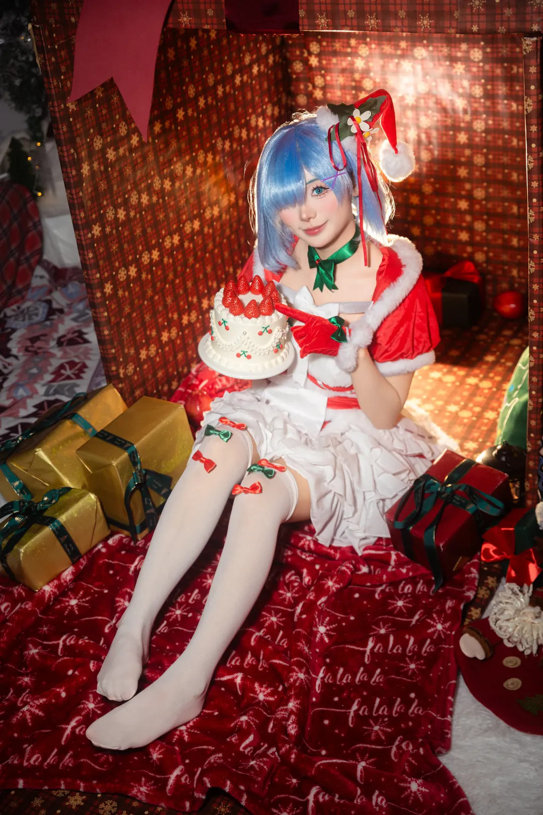从零开始的异世界生活, 白丝, 圣诞, cosplay正片, 雷姆cos