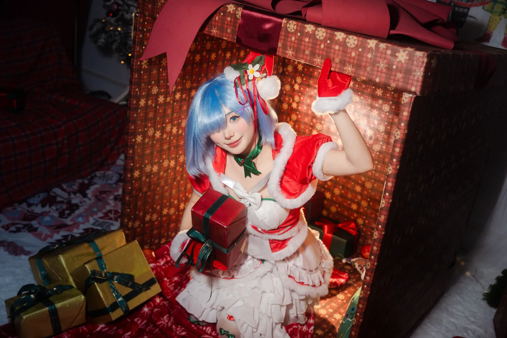 从零开始的异世界生活, 白丝, 圣诞, cosplay正片, 雷姆cos - 第8张