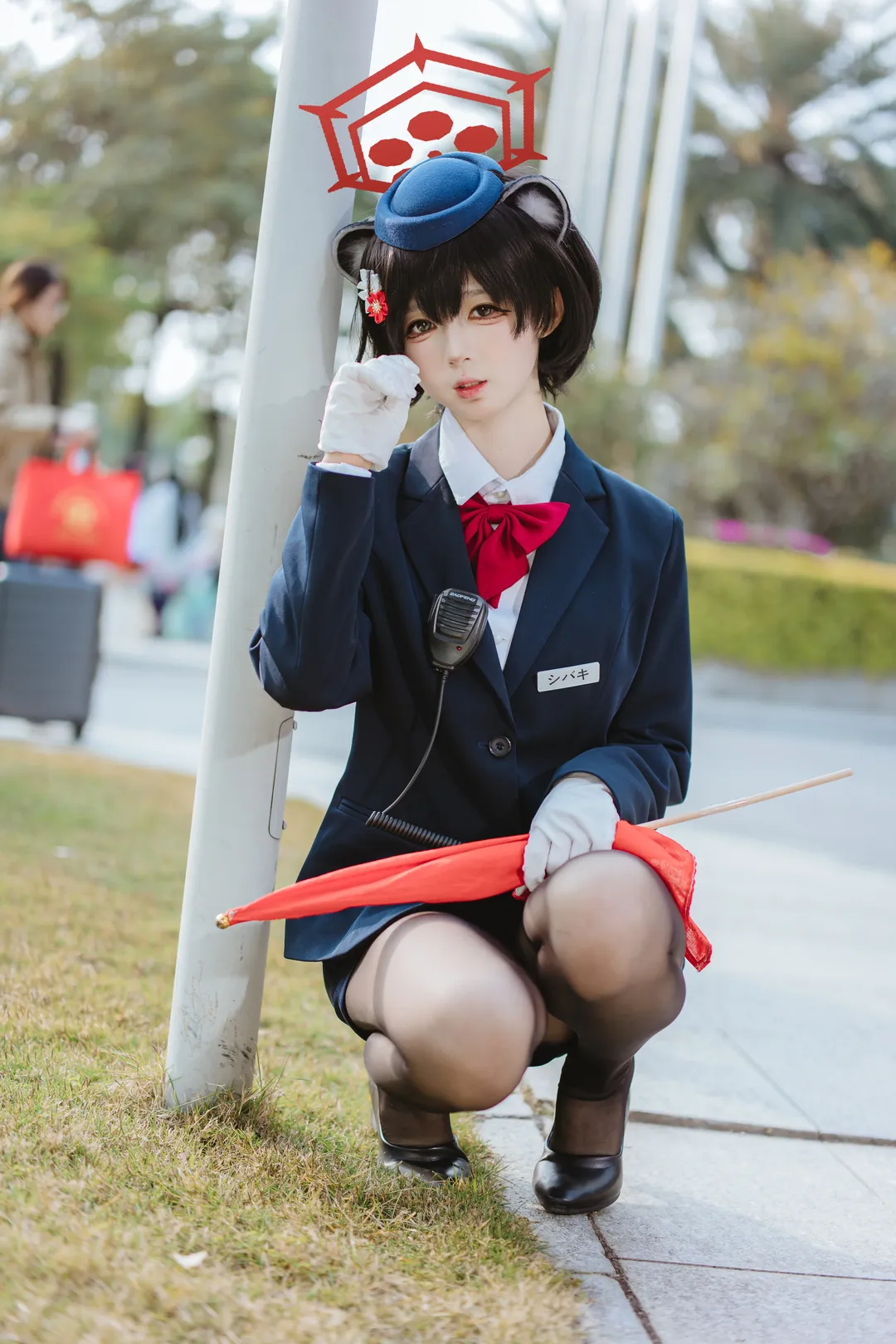 Blue Archive, Firefly ACG Expo, Tsubaki (Guide) cosplay, Camellya cosplay, Black stockings convention photoshoot - Image 3
